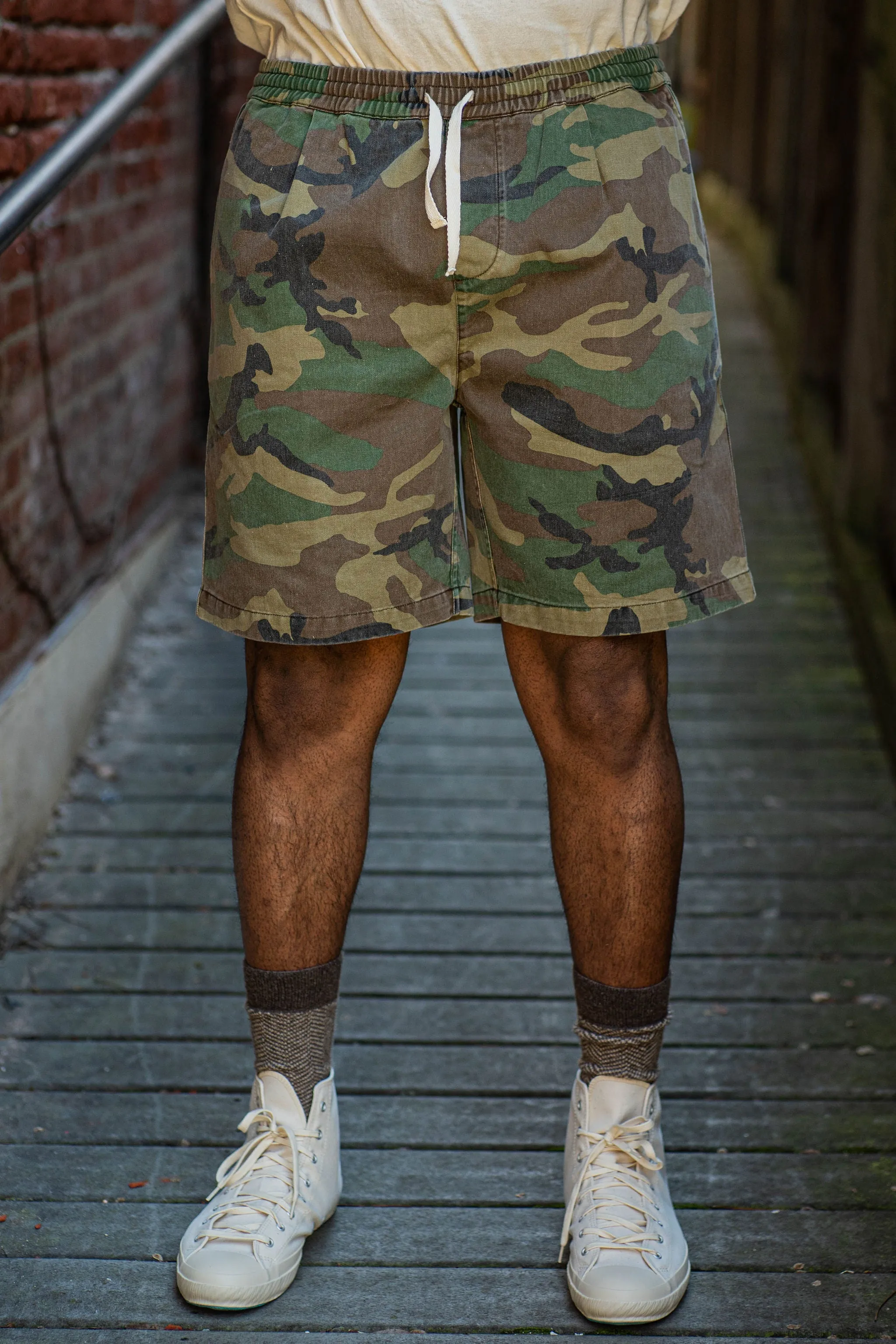 3sixteen Drawstring Shorts - Camo Twill sold by Franklin and Poe