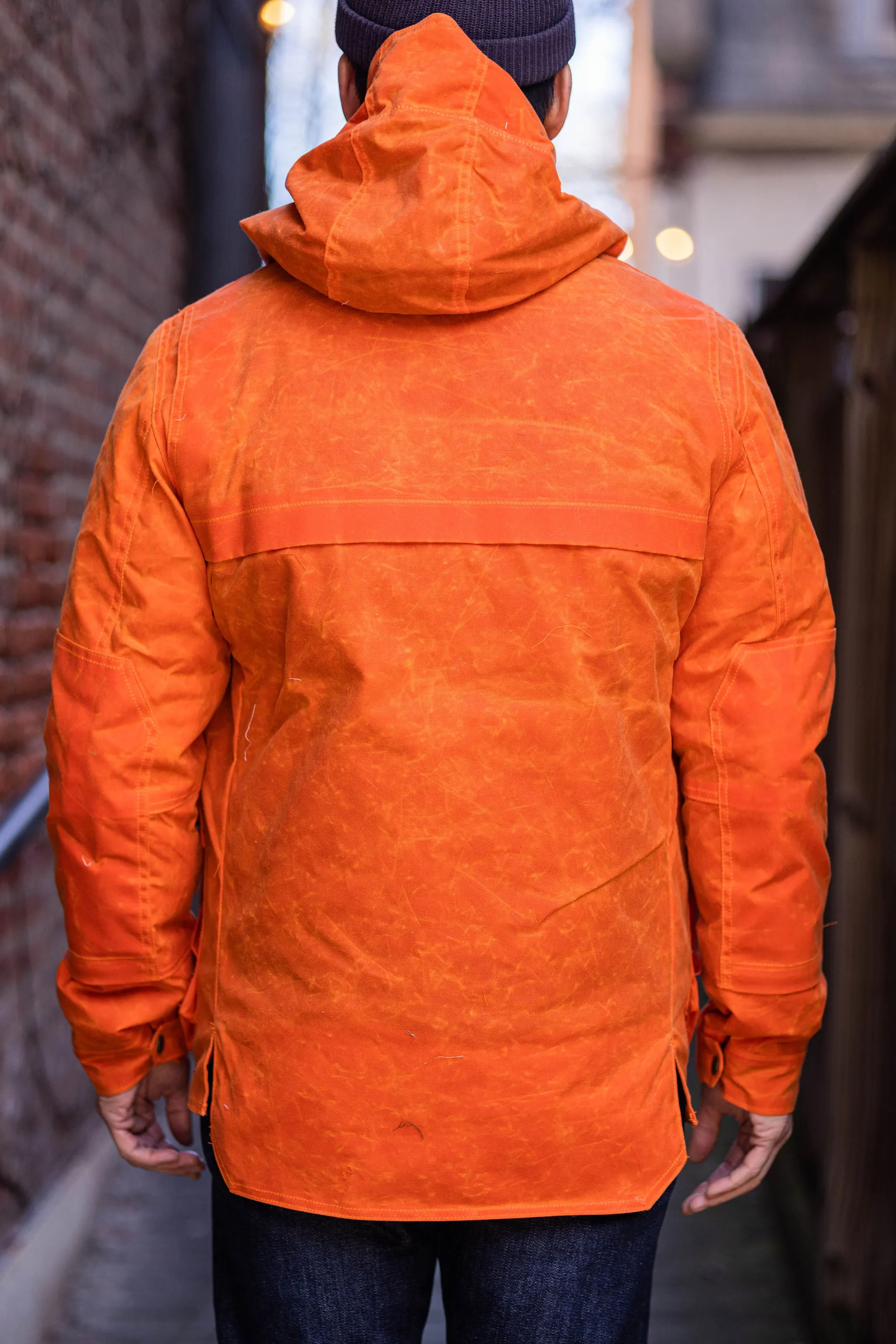 Jane Motorcycle Arctic Kingsland Parka - Waxed Orange sold by Franklin and Poe product image thumbnail 3