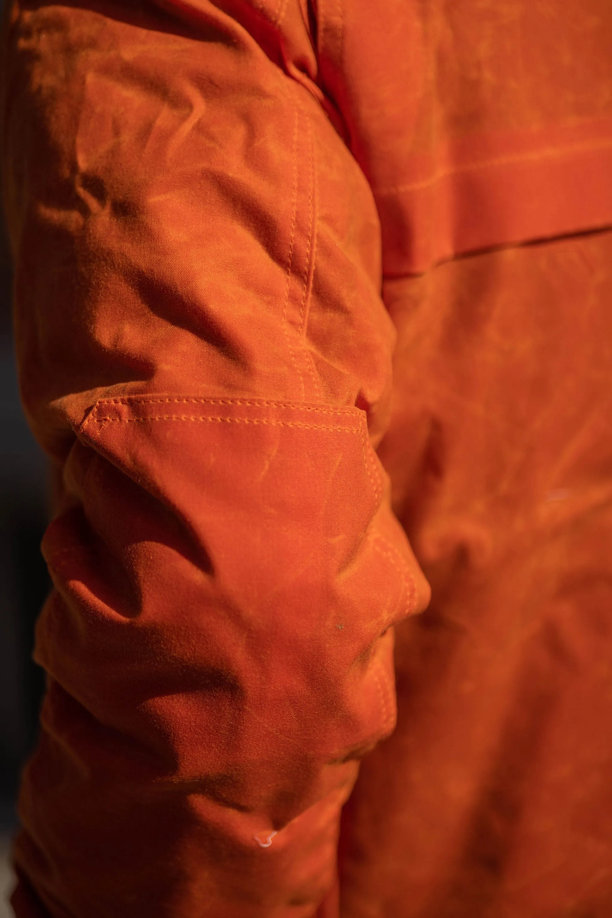 Jane Motorcycle Arctic Kingsland Parka - Waxed Orange sold by Franklin and Poe product image thumbnail 5