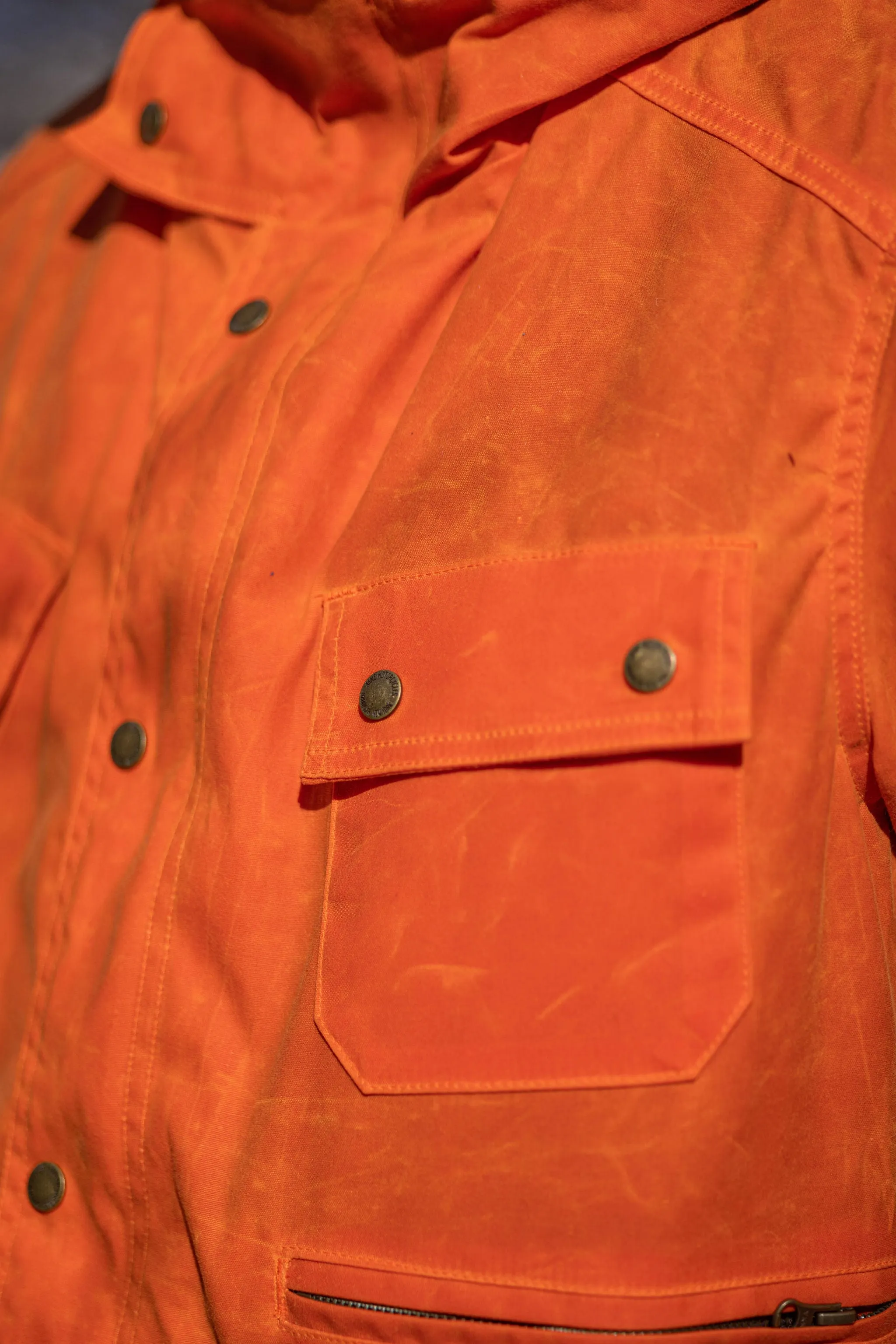 Jane Motorcycle Arctic Kingsland Parka - Waxed Orange sold by Franklin and Poe product image thumbnail 4