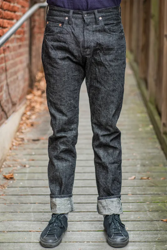 Samurai S211BK 17oz "Koku Benikei" Black Selvedge Relaxed Tapered - One Wash sold by Franklin and Poe