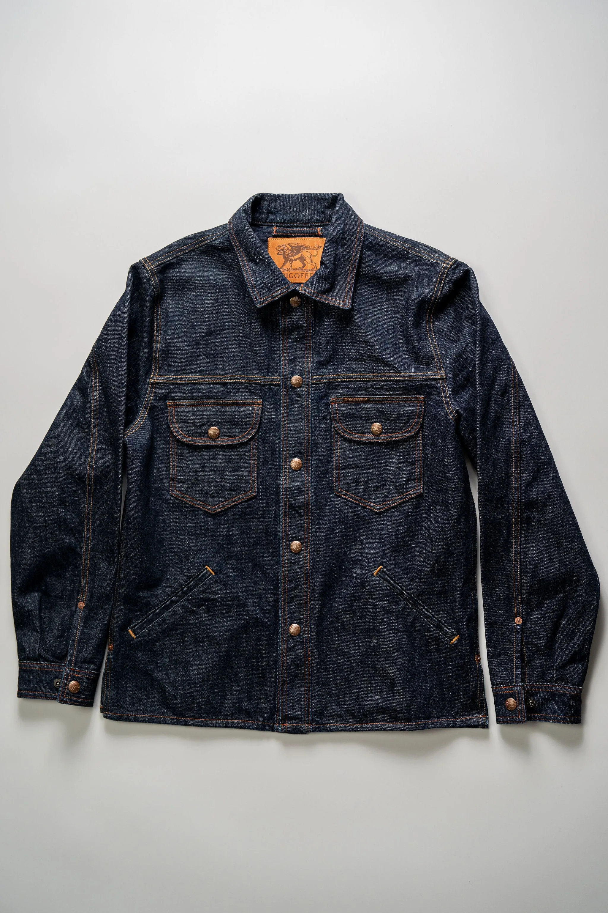 Indigofera Fargo Trucker - Rinsed Shiroyama 18oz sold by Franklin and Poe product image thumbnail 4