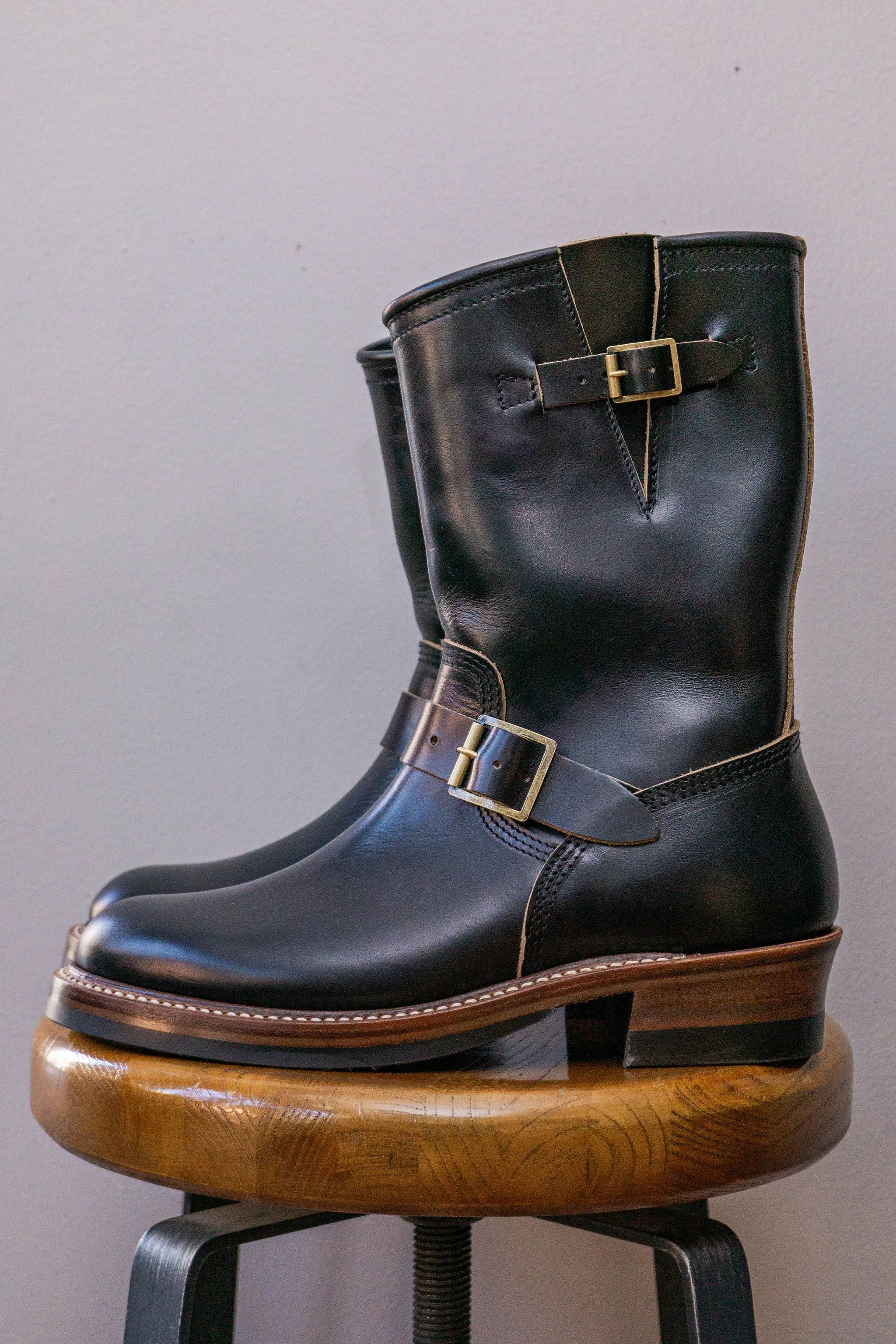John Lofgren Wabash Engineer Boots - Horween CXL Black sold by Franklin and Poe product image thumbnail 2