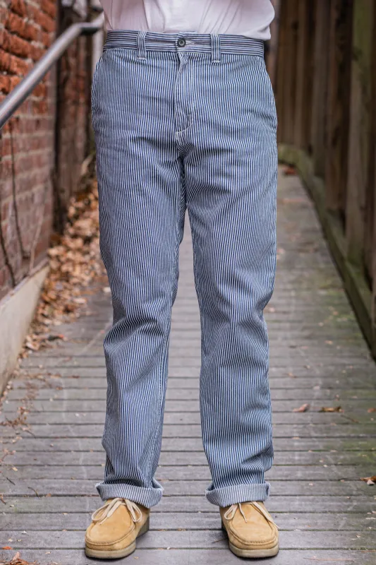 Freenote Cloth Deck Pant - Indigo Stripe sold by Franklin and Poe