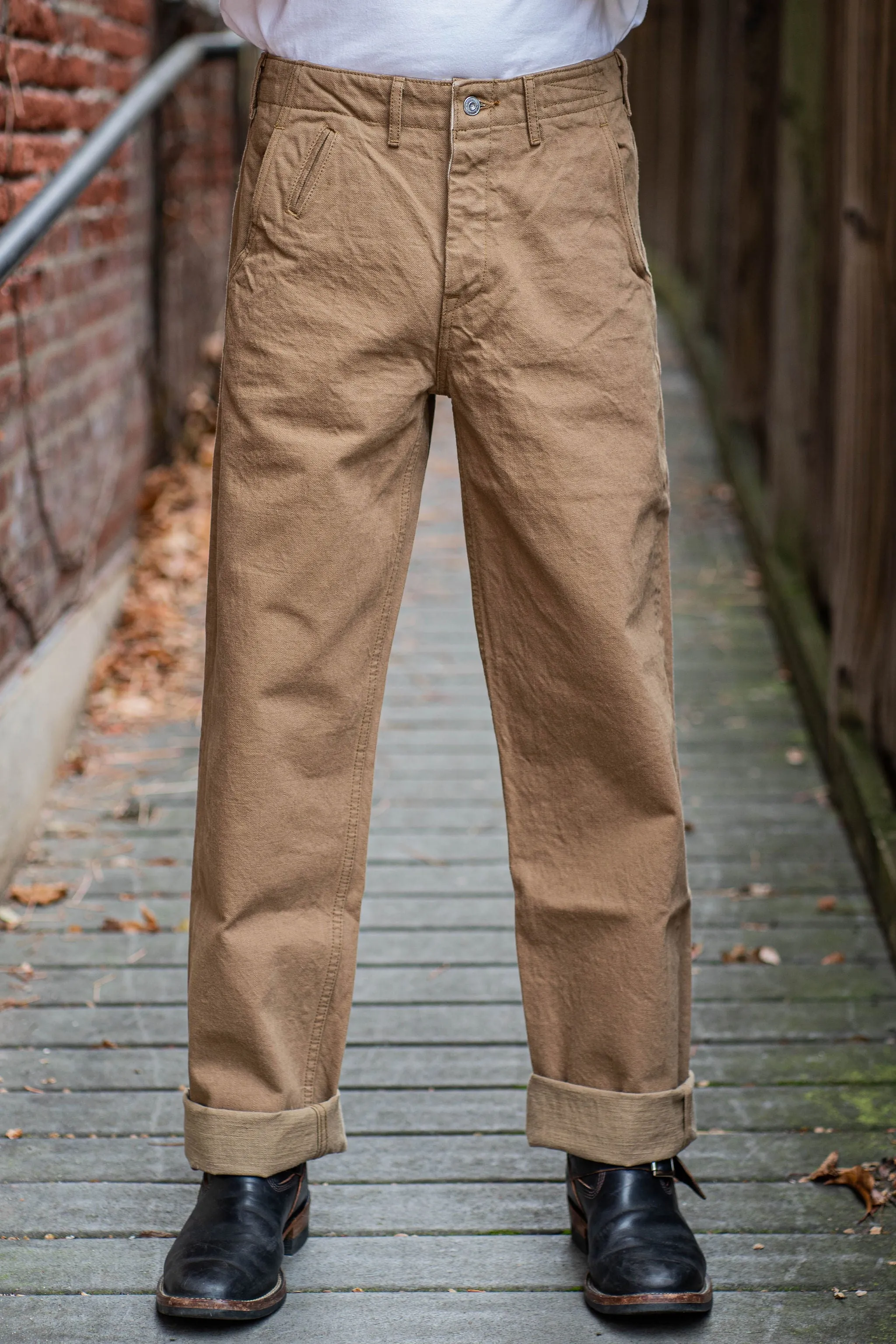 Samurai SJ48CP -  15oz Heavy Khaki Wide Chino sold by Franklin and Poe