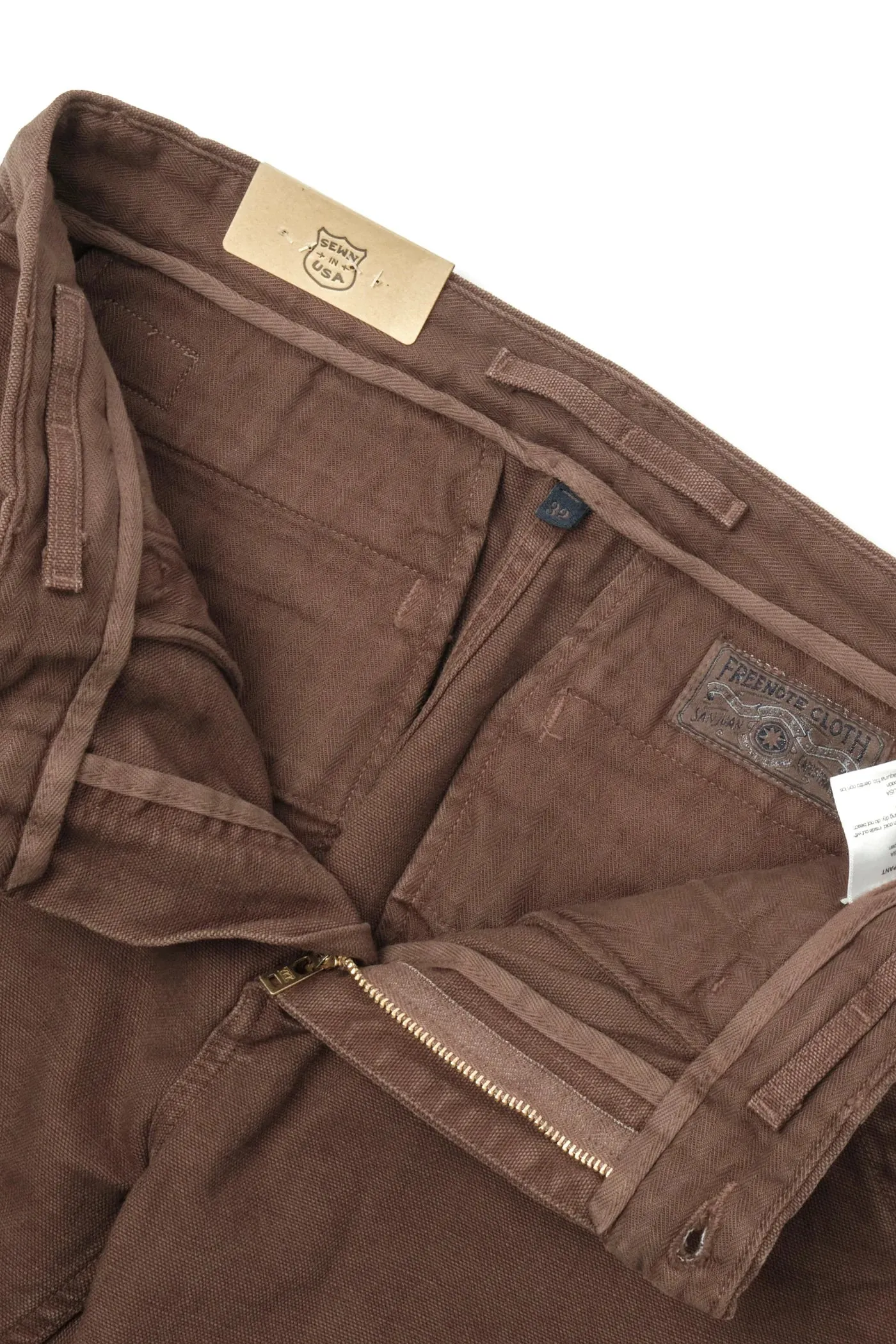 Freenote Cloth Workers Chino Slim Fit - 14oz Slub Bark sold by Franklin and Poe product image thumbnail 4