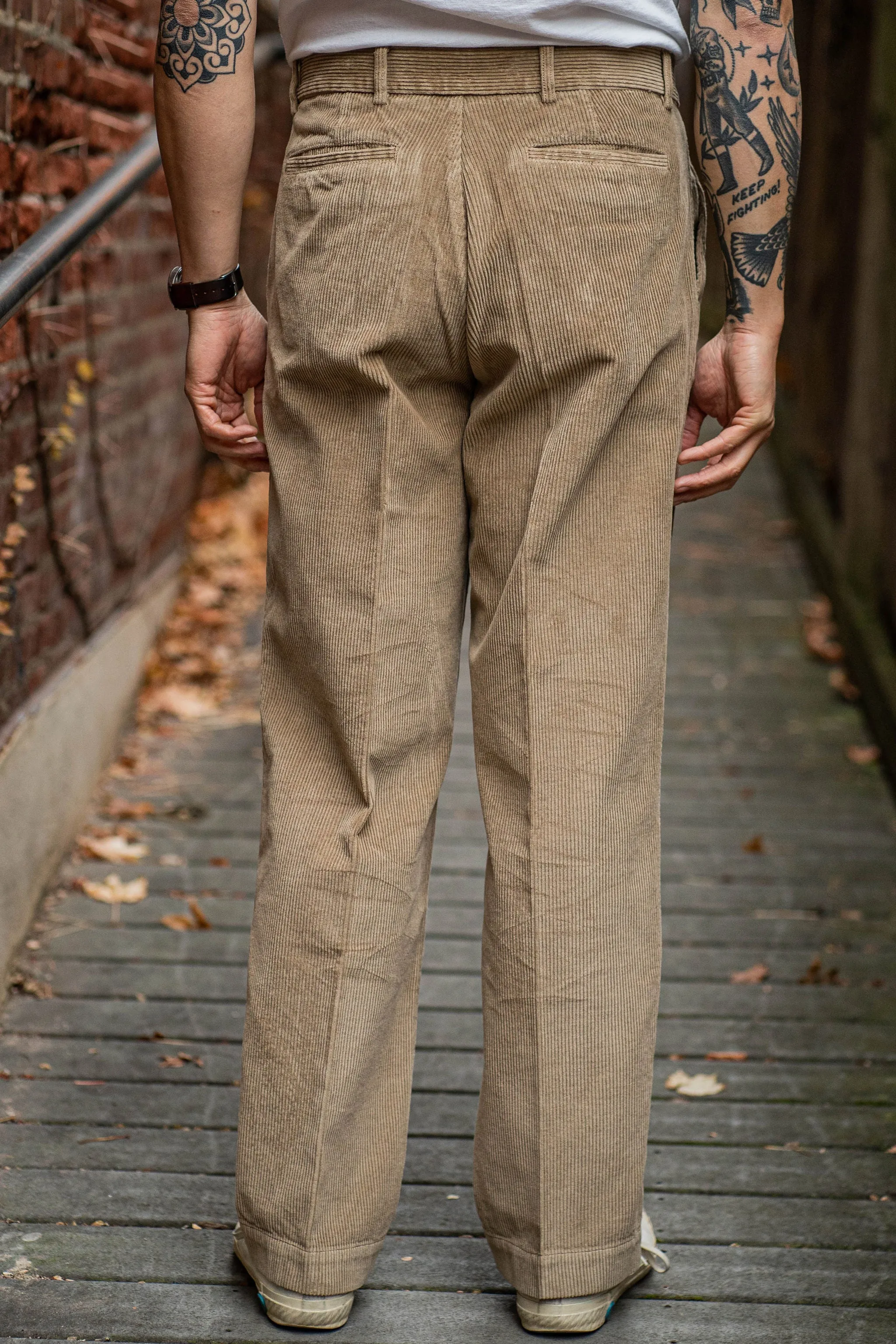 Knickerbocker Corduroy Town Pant - Khaki sold by Franklin and Poe product image thumbnail 3