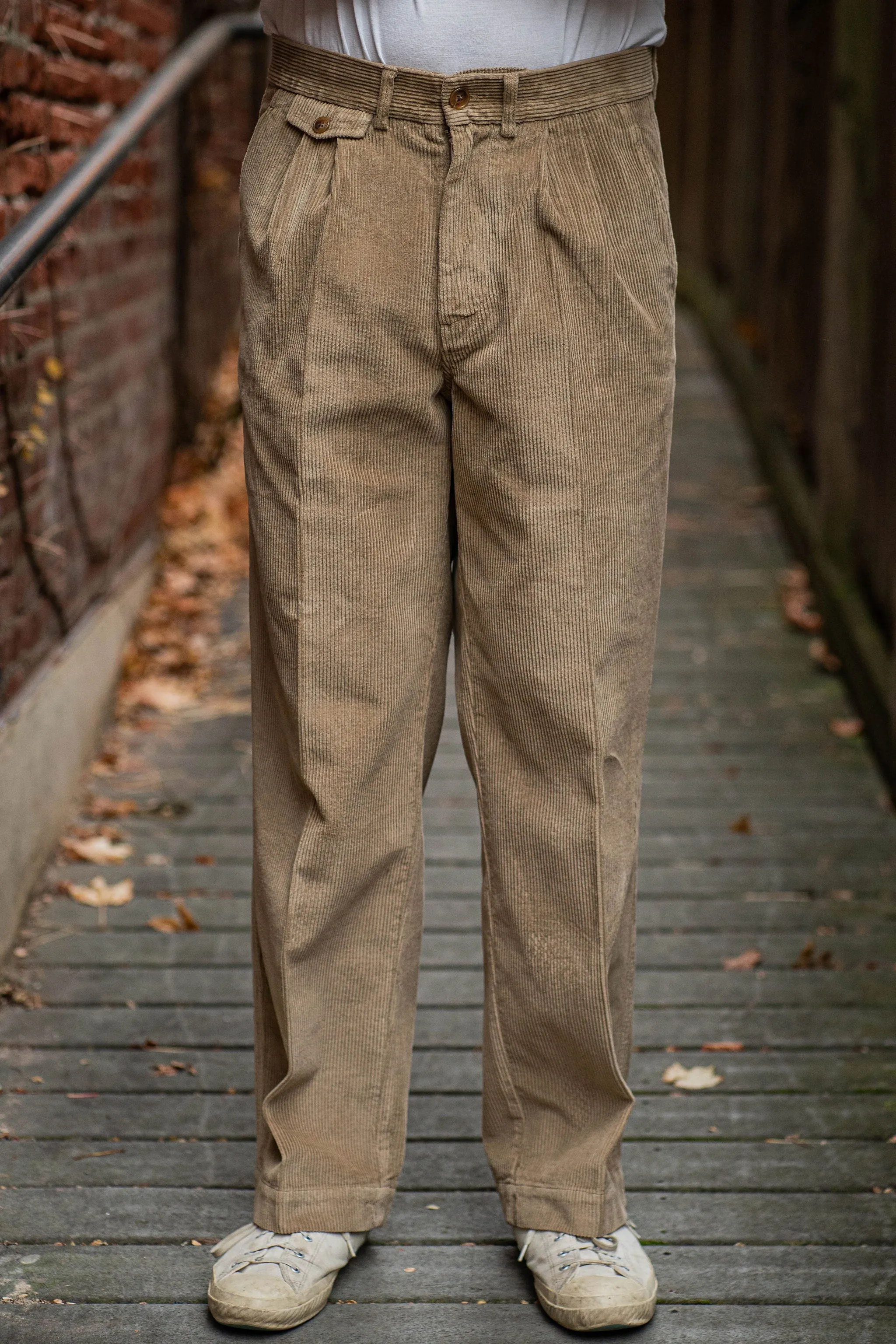 Knickerbocker Corduroy Town Pant - Khaki sold by Franklin and Poe