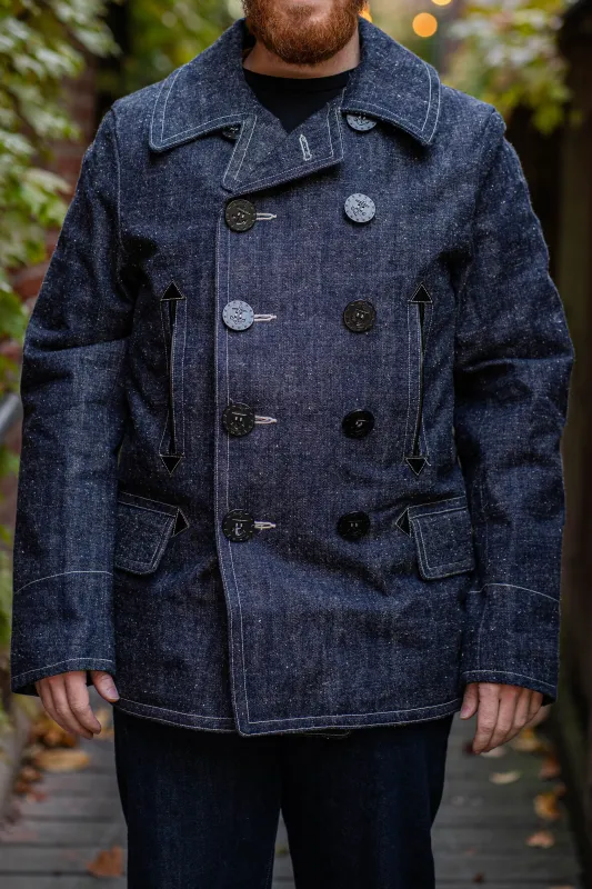 Mister Freedom Peacoat - "Okinawa" Denim sold by Franklin and Poe