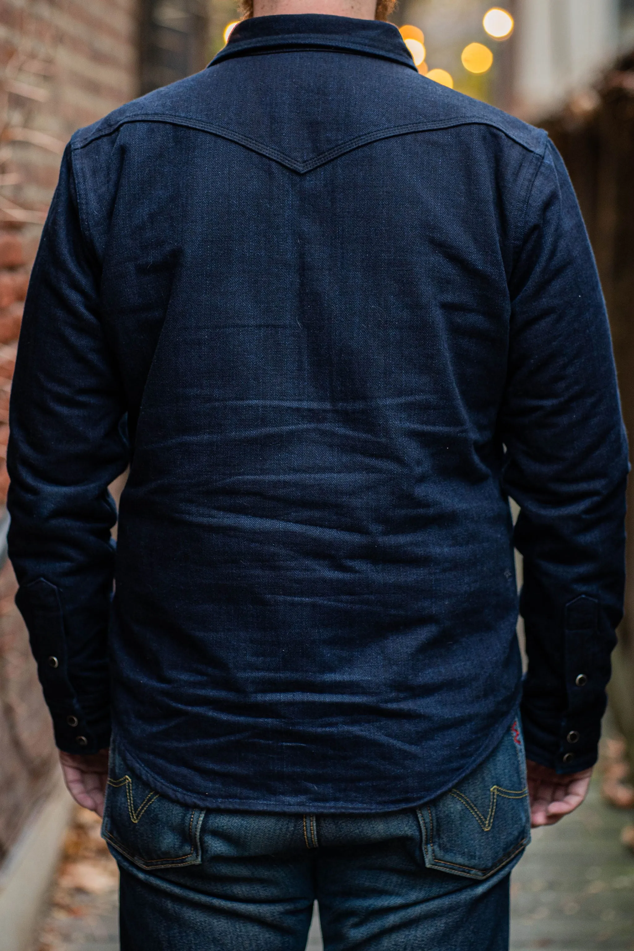 Iron Heart IHSH-368-IND 14oz Double Cloth Western Shirt - Indigo sold by Franklin and Poe product image thumbnail 3