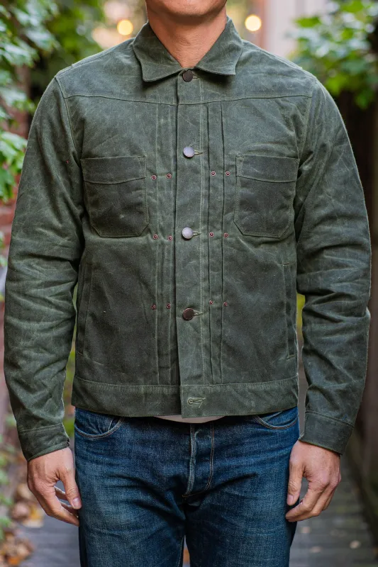 Freenote Cloth Waxed Riders Jacket - Olive sold by Franklin and Poe