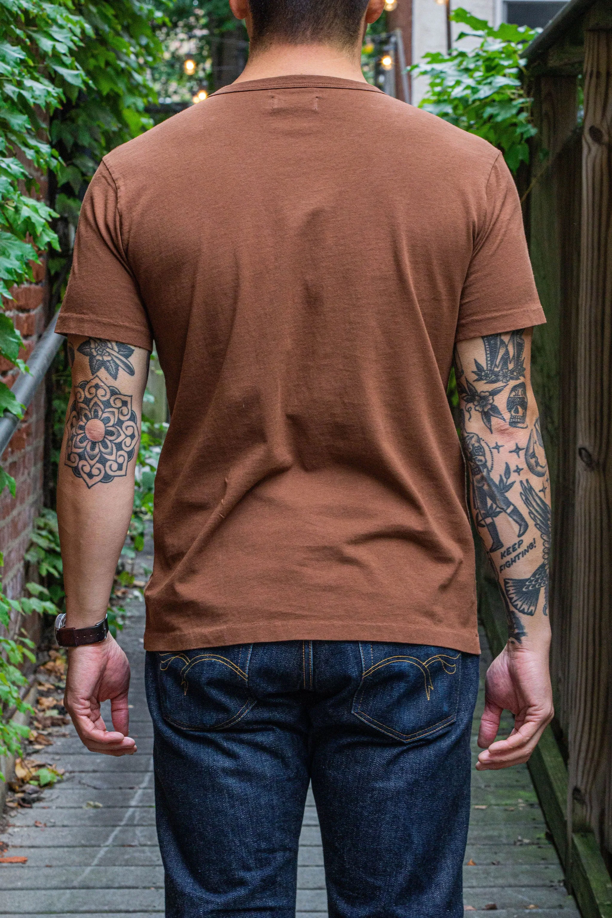 Freenote Cloth 9oz Pocket T-Shirt - Chocolate sold by Franklin and Poe product image thumbnail 2