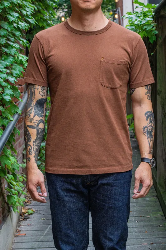 Freenote Cloth 9oz Pocket T-Shirt - Chocolate sold by Franklin and Poe