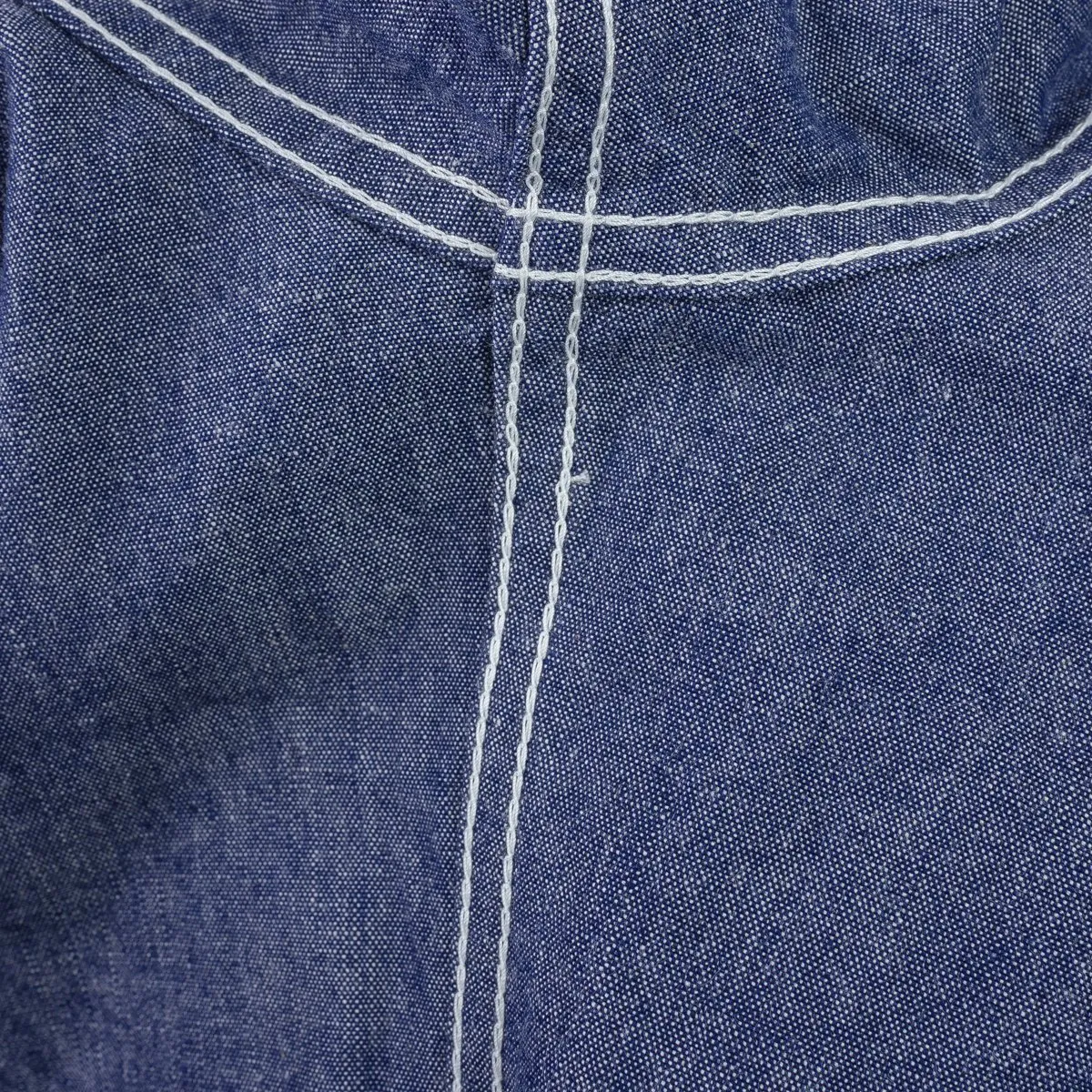 Iron Heart IHSH-363-NAV 10oz Organic Chambray Work Shirt - Navy Blue sold by Franklin and Poe product image thumbnail 5