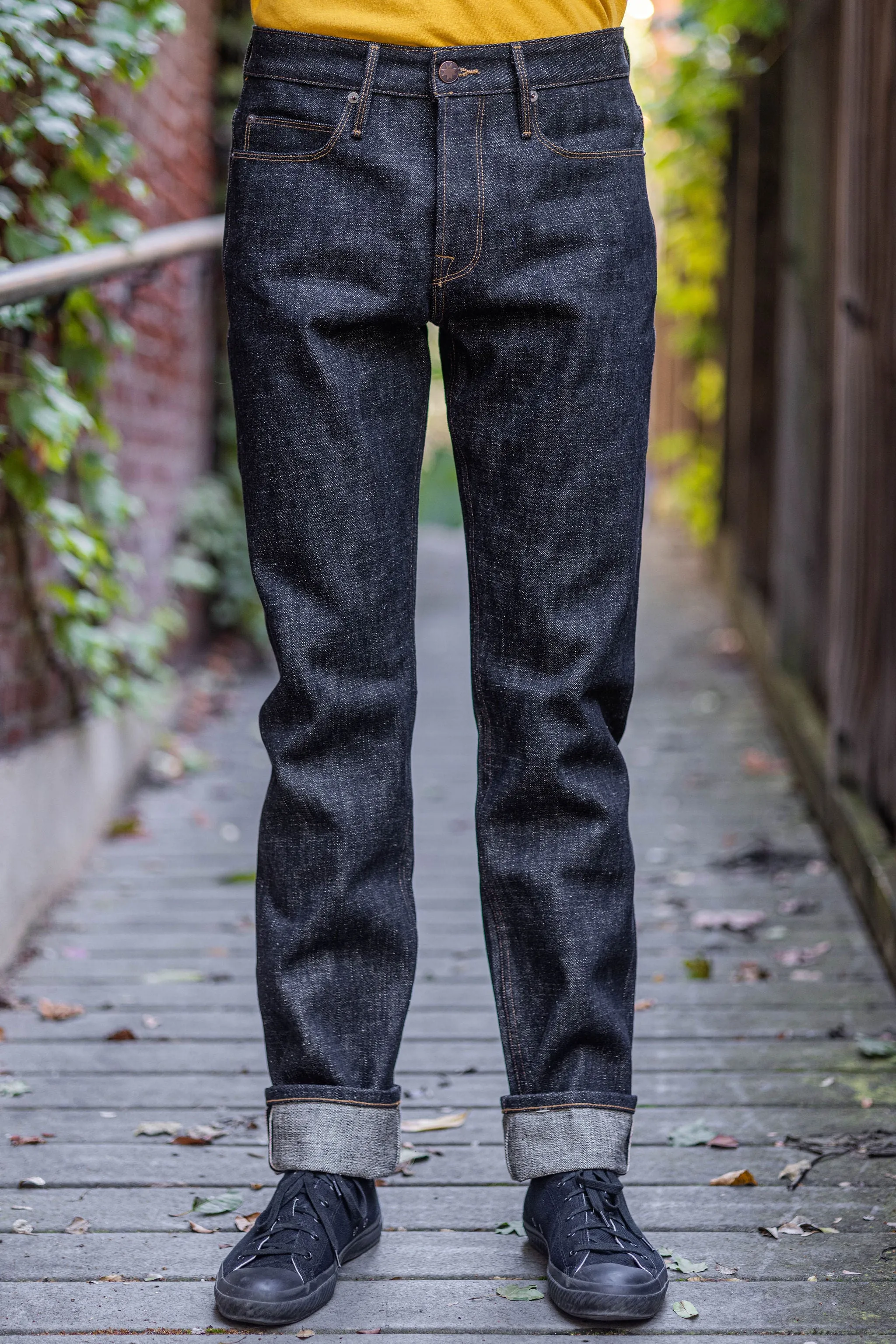 Freenote Cloth Portola - 17oz Black White Slub sold by Franklin and Poe