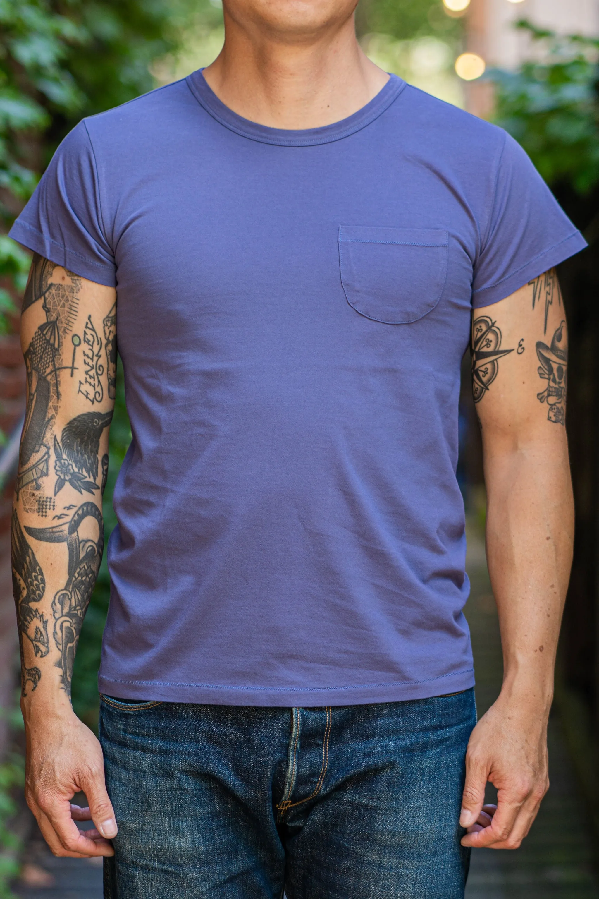 Wythe Tubular Pocket Tee - Faded Navy sold by Franklin and Poe