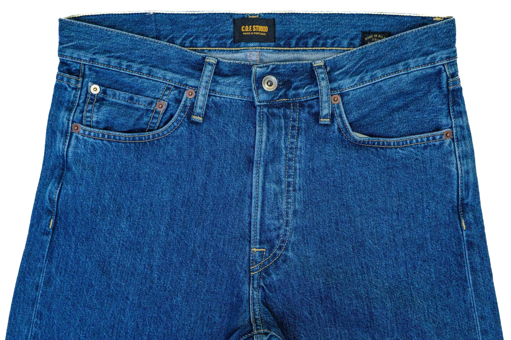 C.O.F. Studio M6 Straight - 13 oz. Selvedge 6x Wash sold by Franklin and Poe product image thumbnail 4