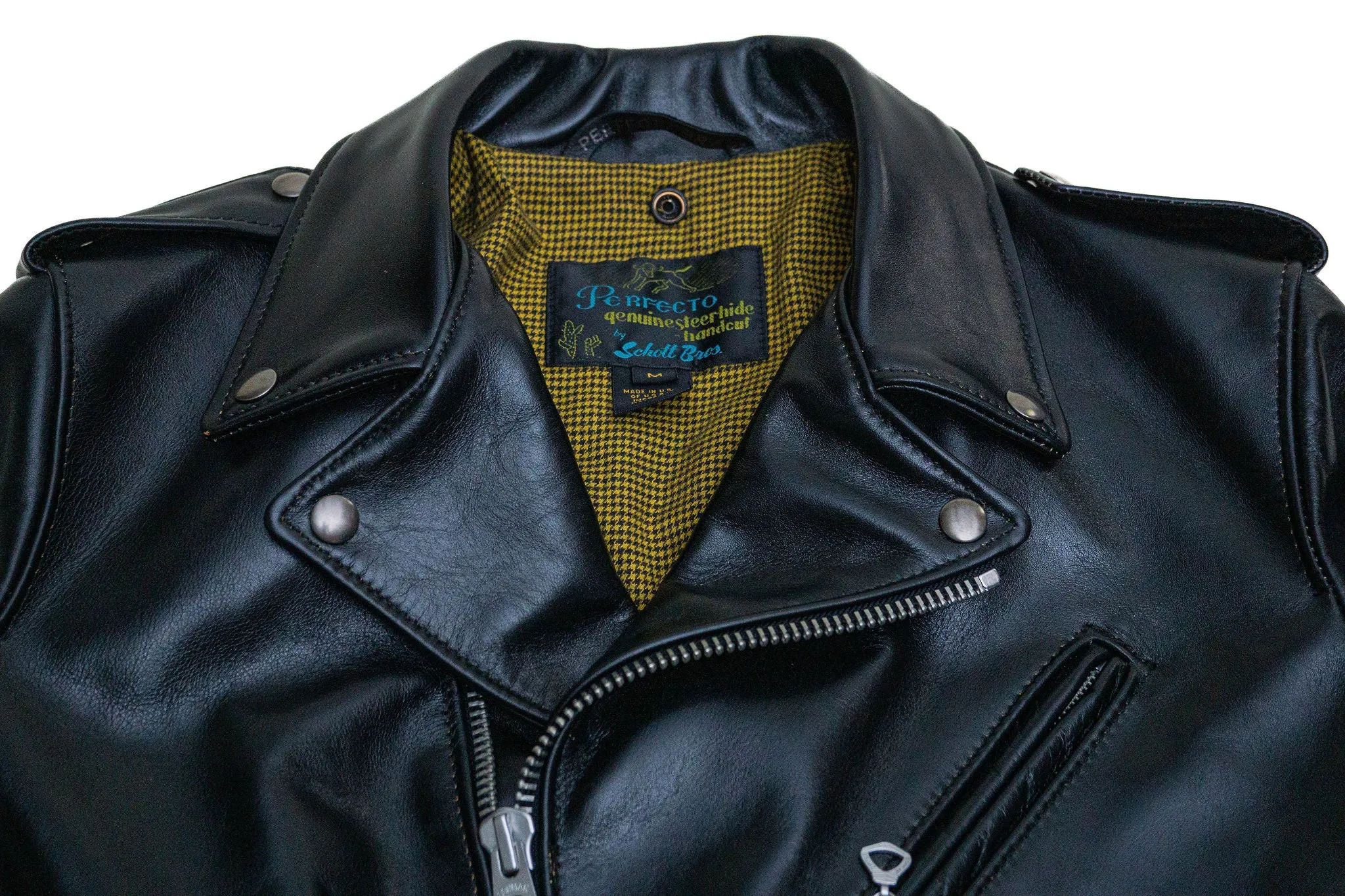 Schott NYC PER62 Perfecto Teacore Leather Motorcycle Jacket sold by Franklin and Poe product image thumbnail 5