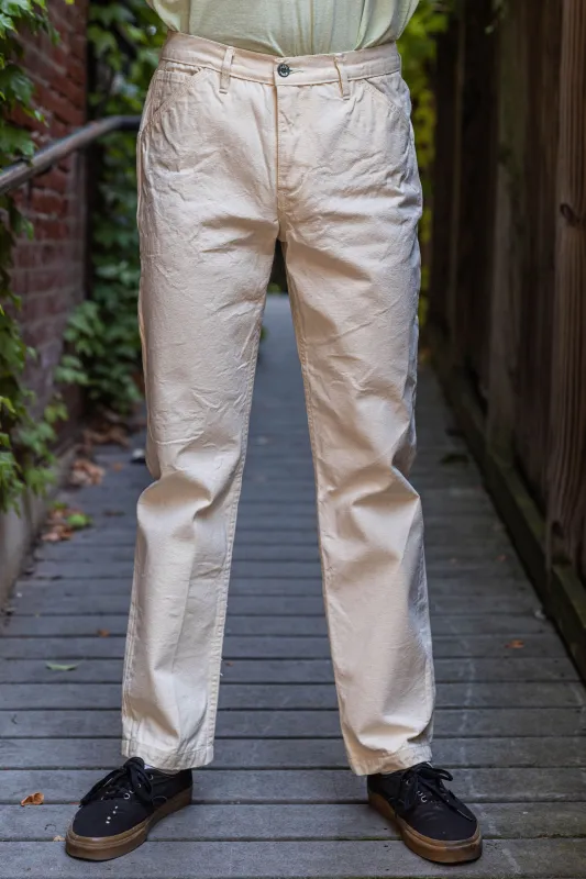 Left Field NYC Work Uniform Chino - Natural Duck sold by Franklin and Poe