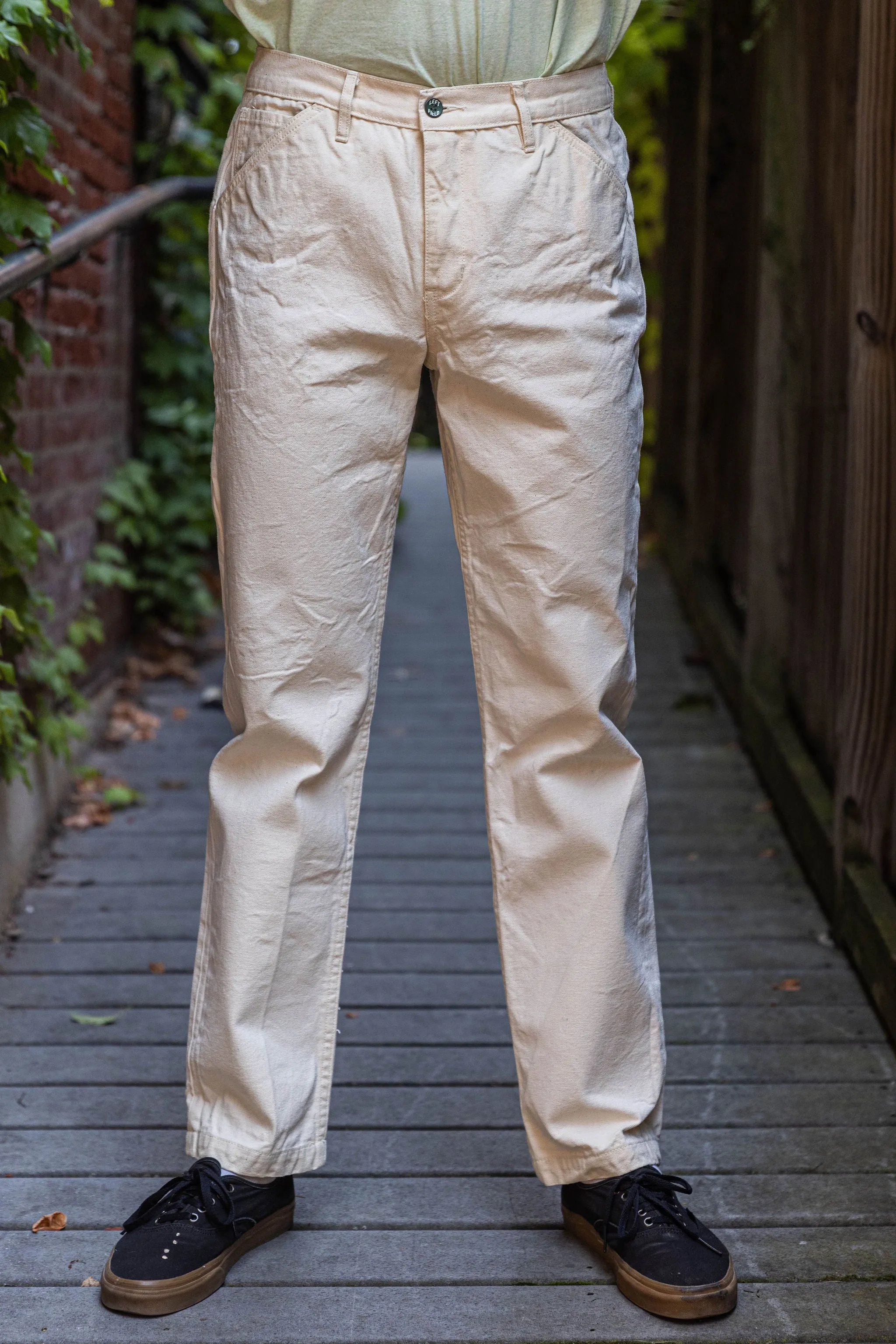 Left Field NYC Work Uniform Chino - Natural Duck sold by Franklin and Poe