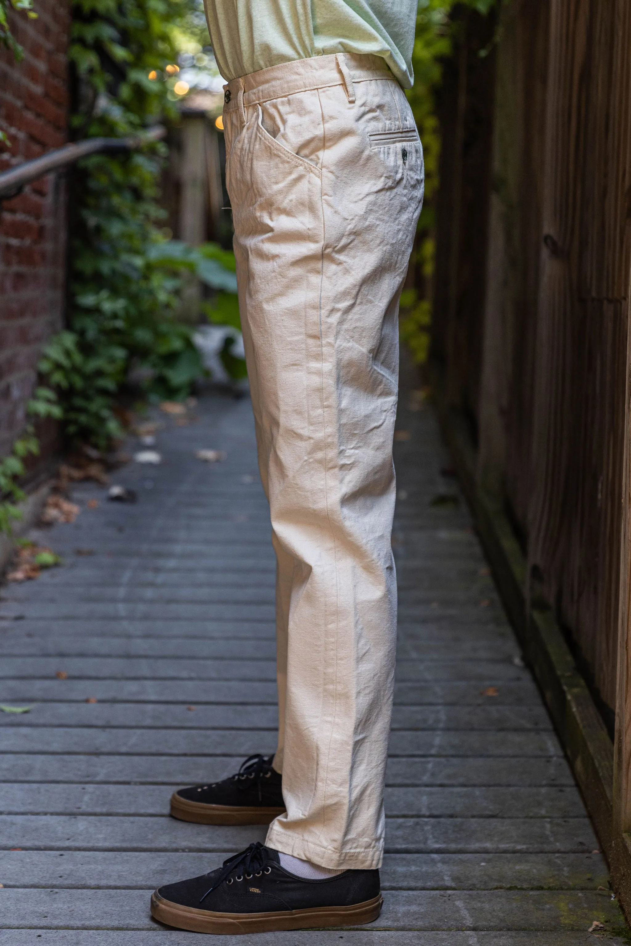 Left Field NYC Work Uniform Chino - Natural Duck sold by Franklin and Poe product image thumbnail 2