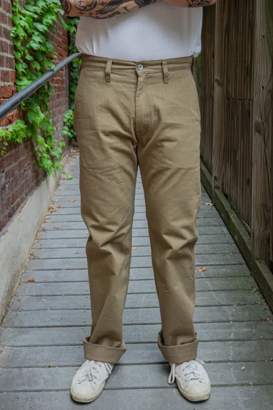 Iron Heart IH-735-KHA 11oz Herringbone Work Pants - Khaki sold by Franklin and Poe