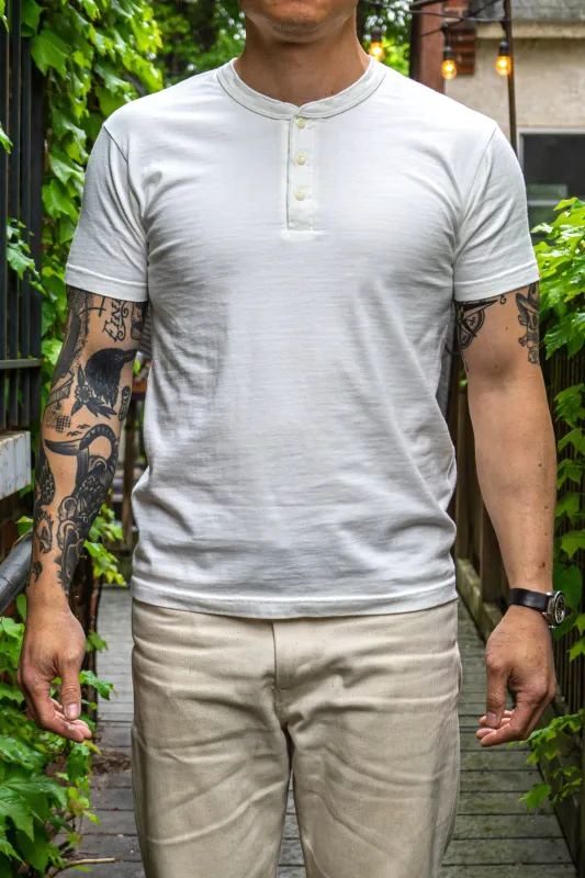 UES Ramayana Henley - White sold by Franklin and Poe