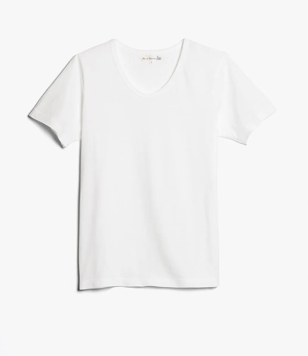 Merz b. Schwanen 1970's Crew Neck T-Shirt - White sold by Franklin and Poe product image thumbnail 3