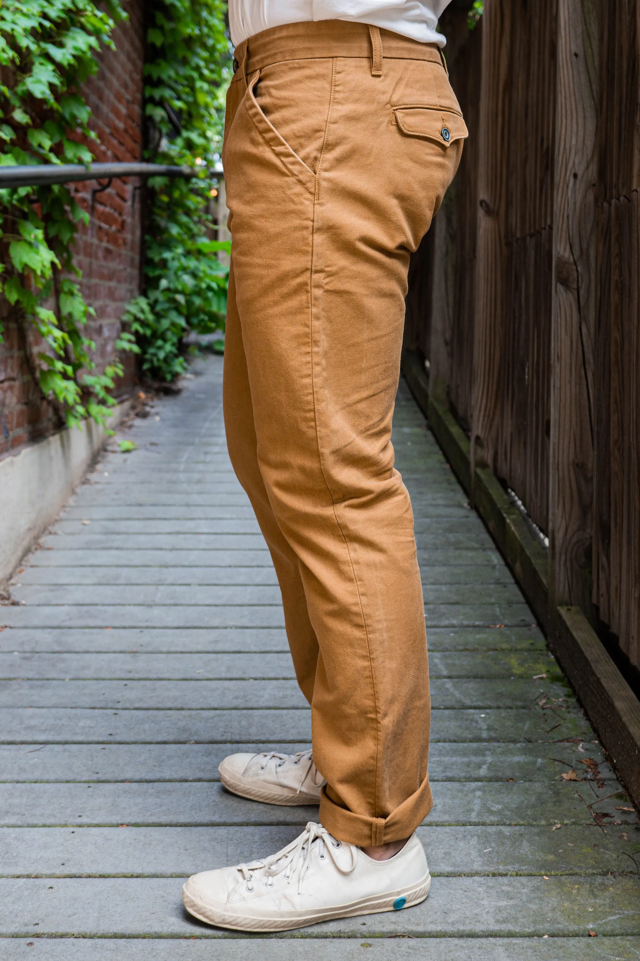 Freenote Cloth Workers Chino Slim Fit - Khaki sold by Franklin and Poe product image thumbnail 3