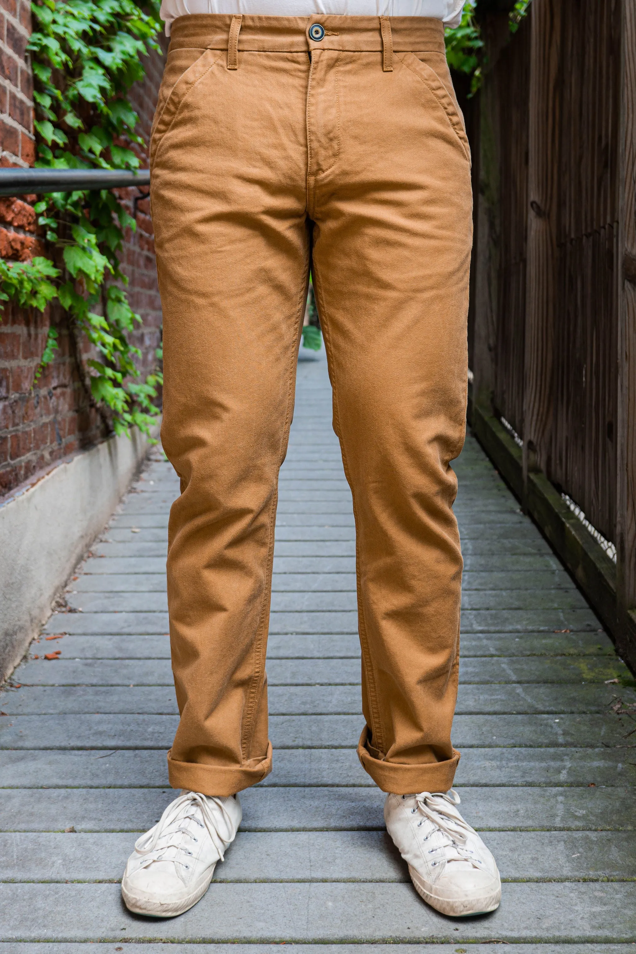 Freenote Cloth Workers Chino Slim Fit - Khaki sold by Franklin and Poe