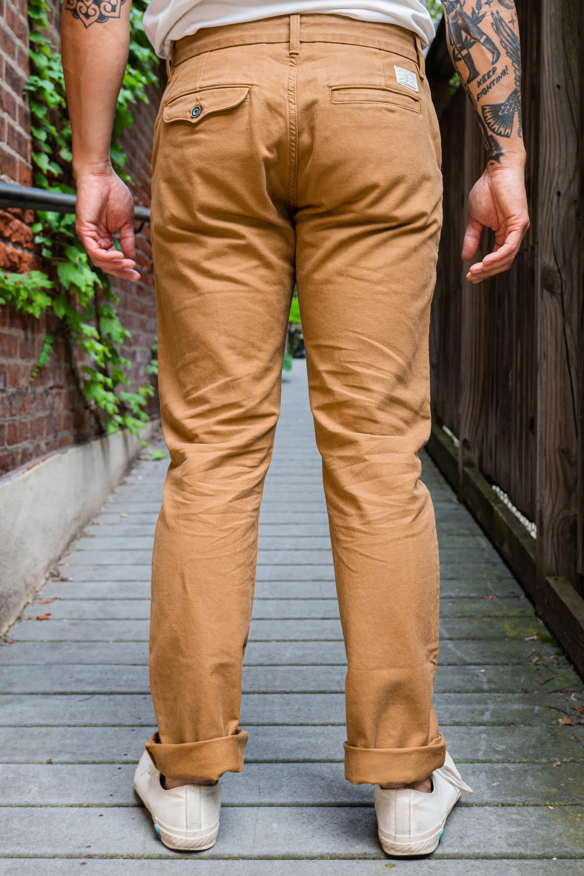 Freenote Cloth Workers Chino Slim Fit - Khaki sold by Franklin and Poe product image thumbnail 2