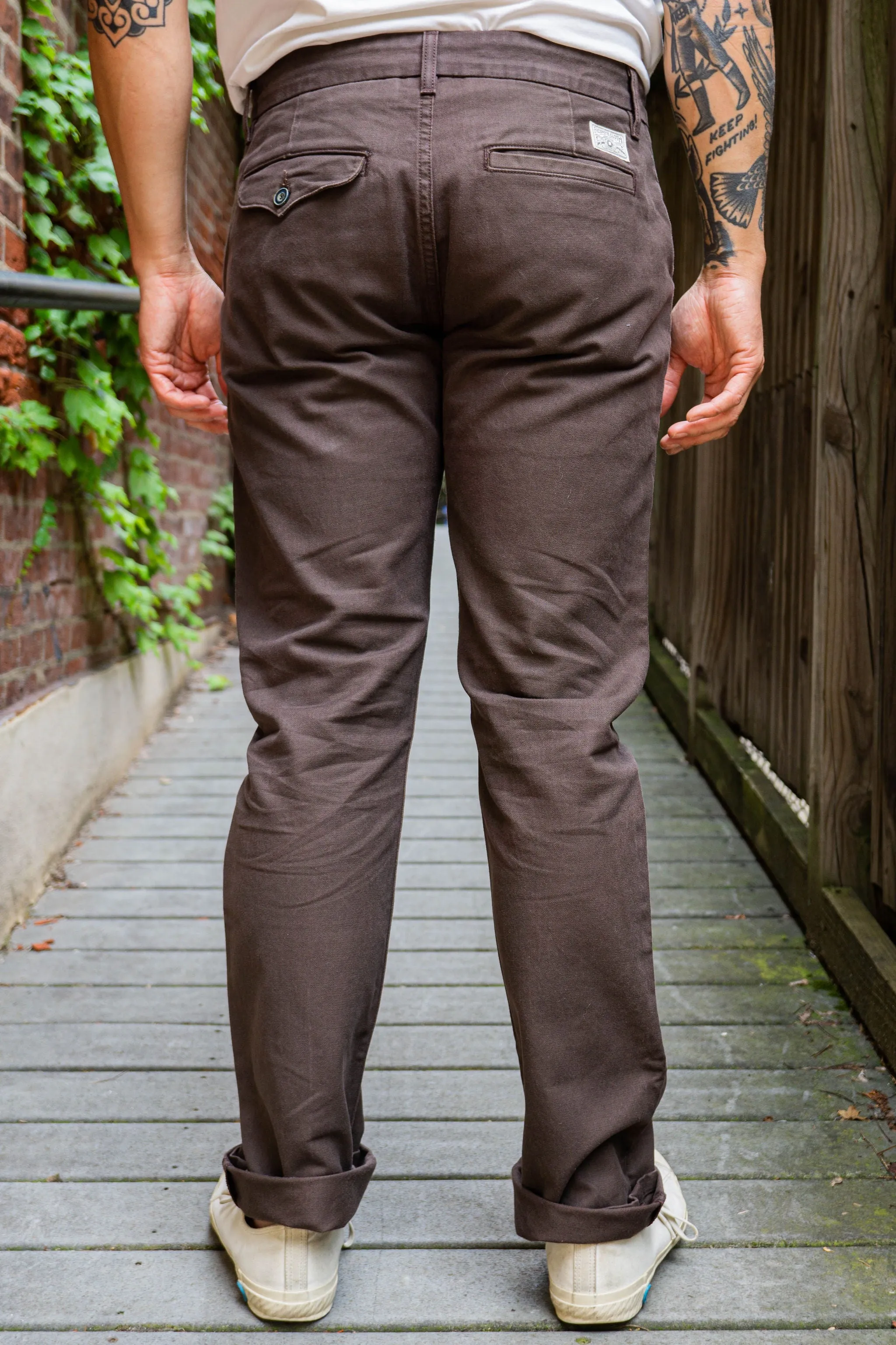 Freenote Cloth Workers Chino Slim Fit - Bark sold by Franklin and Poe product image thumbnail 3