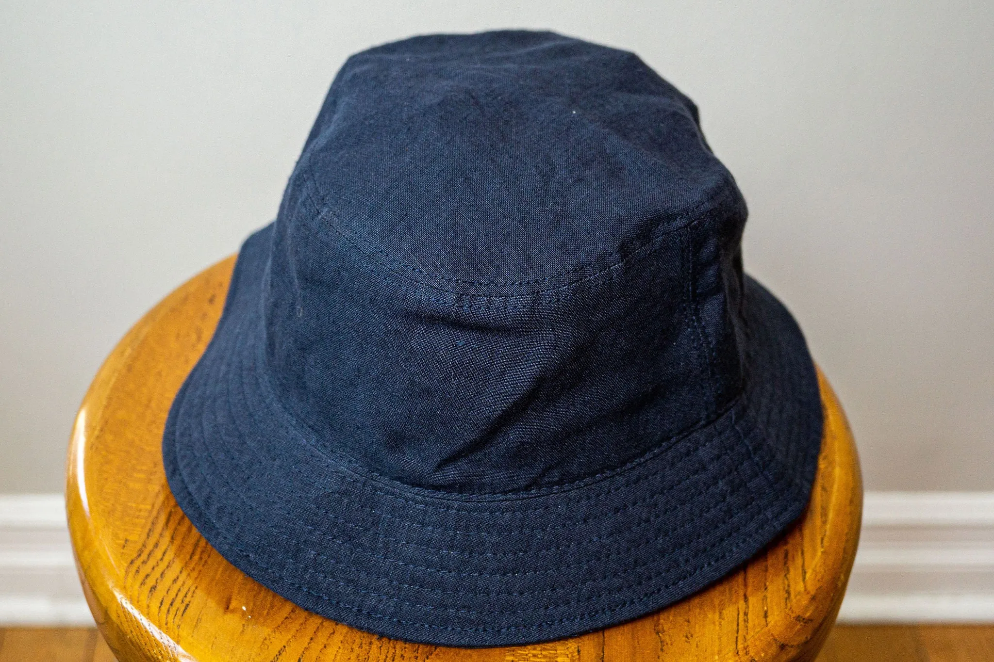 Blluemade Bucket Hat - Navy Belgian Linen sold by Franklin and Poe