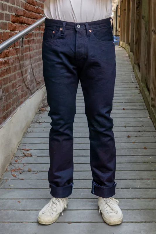 Iron Heart IH-555S-142ii 14oz Selvedge Denim Super Slim Cut Jeans - Indigo/Indigo sold by Franklin and Poe