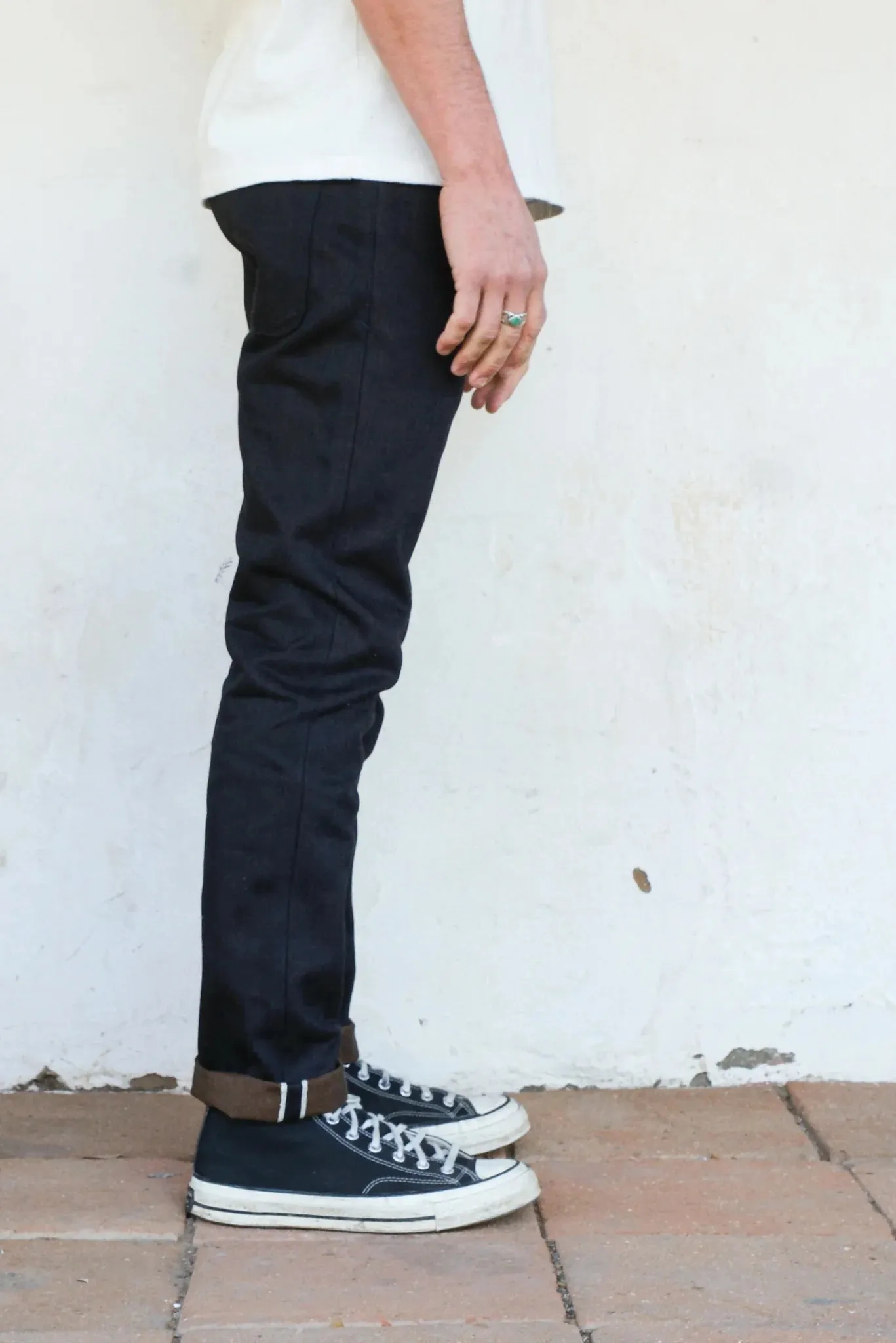 Freenote Cloth Portola - 16oz Blue Brown Denim sold by Franklin and Poe product image thumbnail 2