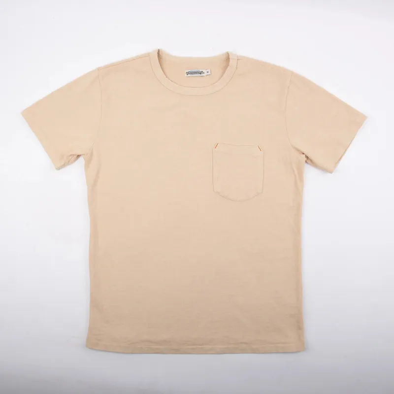 Freenote Cloth 13oz Pocket T-Shirt - Cream sold by Franklin and Poe