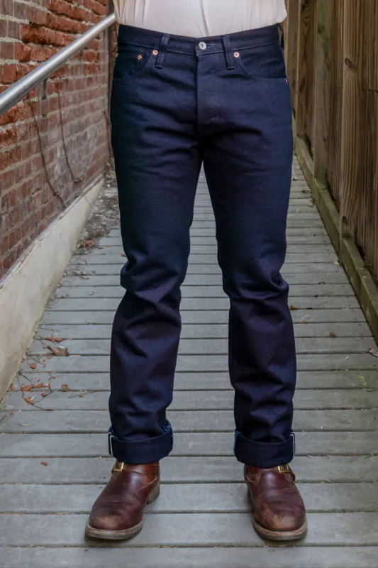 Iron Heart IH-666S-14ii 14oz Selvedge Denim Slim Straight Cut Jeans - Indigo/Indigo sold by Franklin and Poe