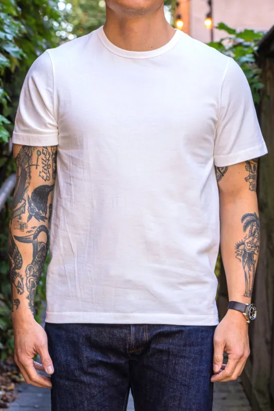 Merz b. Schwanen 215 Classic Crew Neck T-Shirt - White sold by Franklin and Poe