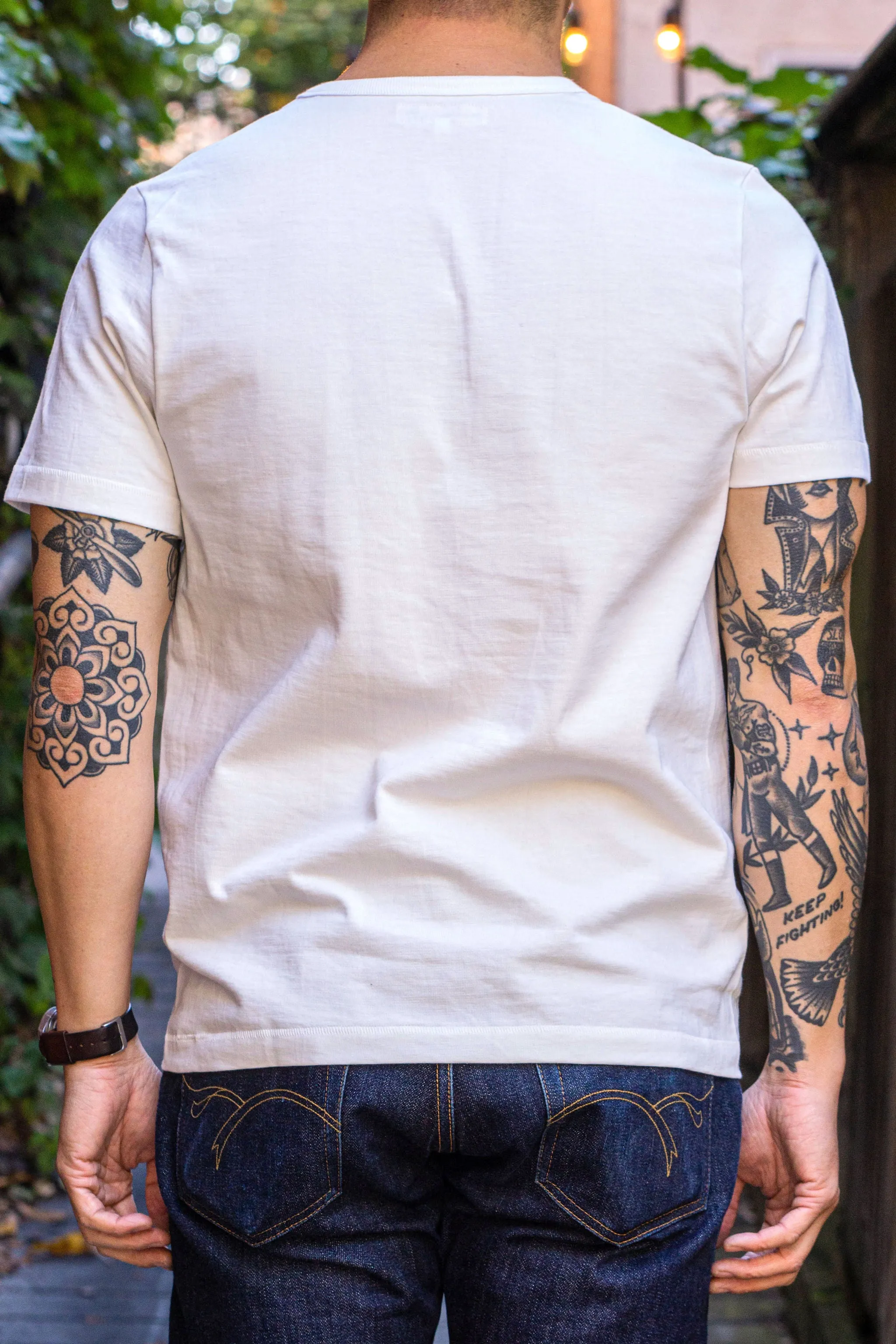 Merz b. Schwanen 215 Classic Crew Neck T-Shirt - White sold by Franklin and Poe product image thumbnail 2