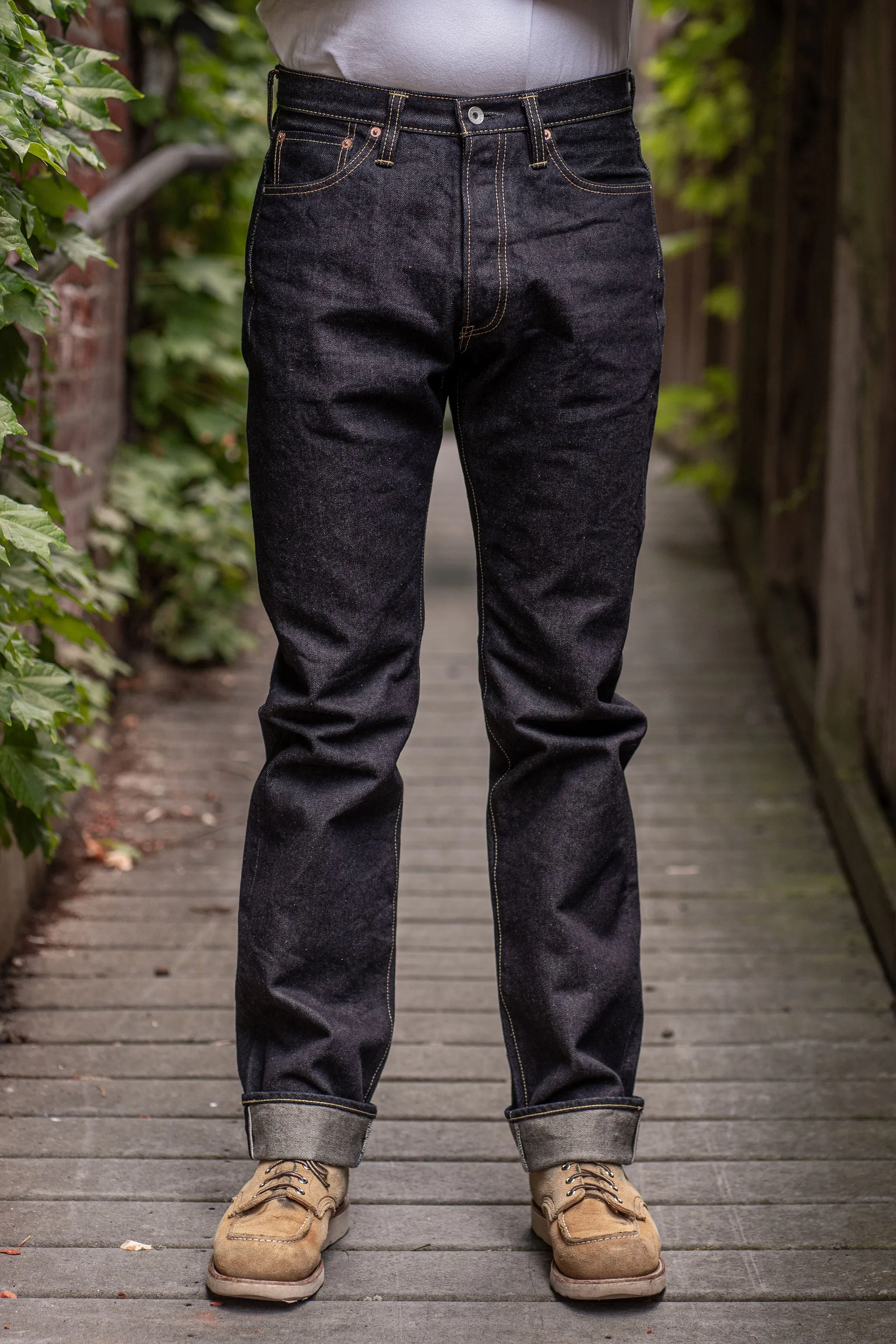 Iron Heart IH-888S-142 14oz Selvedge Denim Medium/High Rise Tapered Cut Jeans - Indigo sold by Franklin and Poe