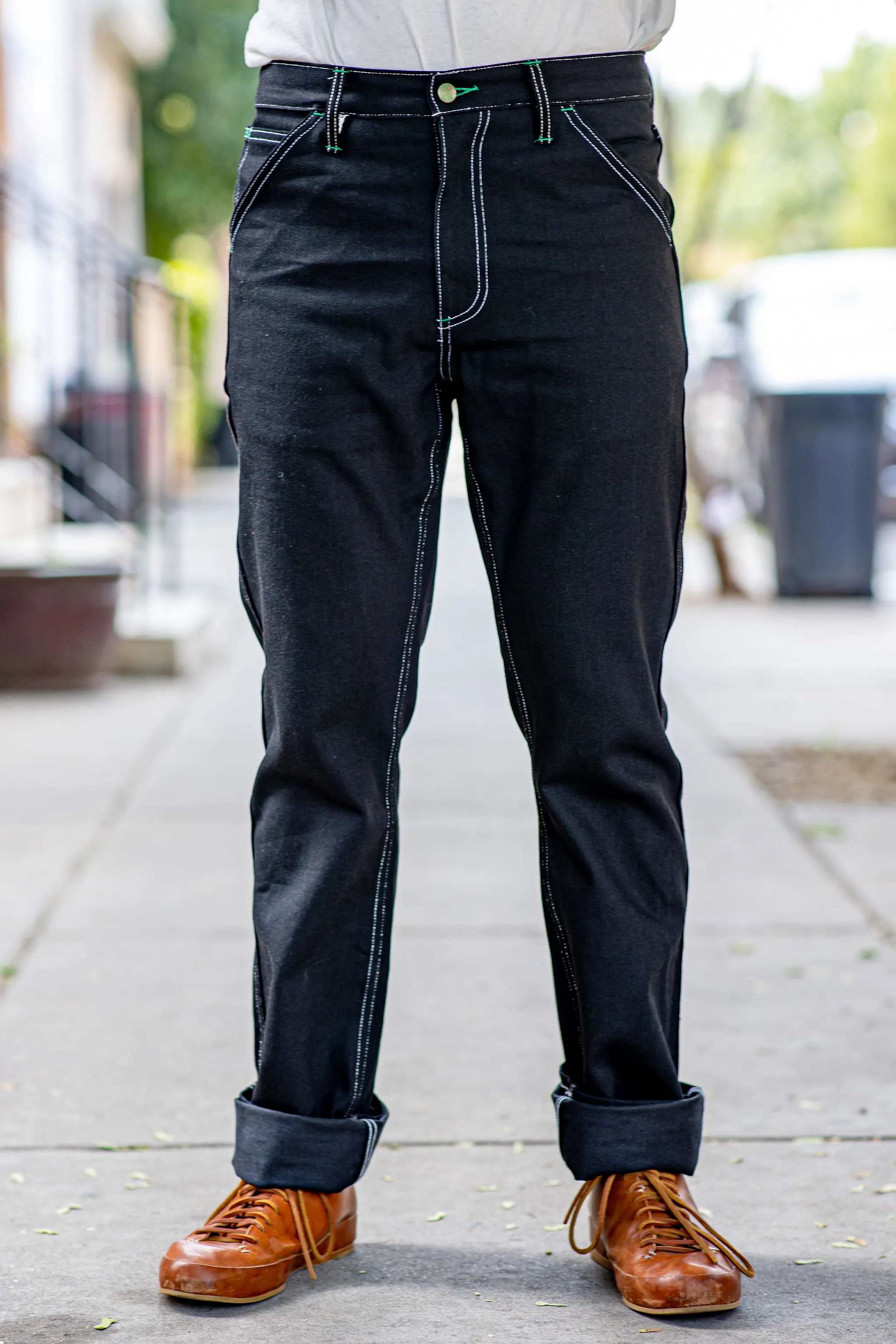 Left Field NYC Work Uniform Denim - Black Diamond sold by Franklin and Poe