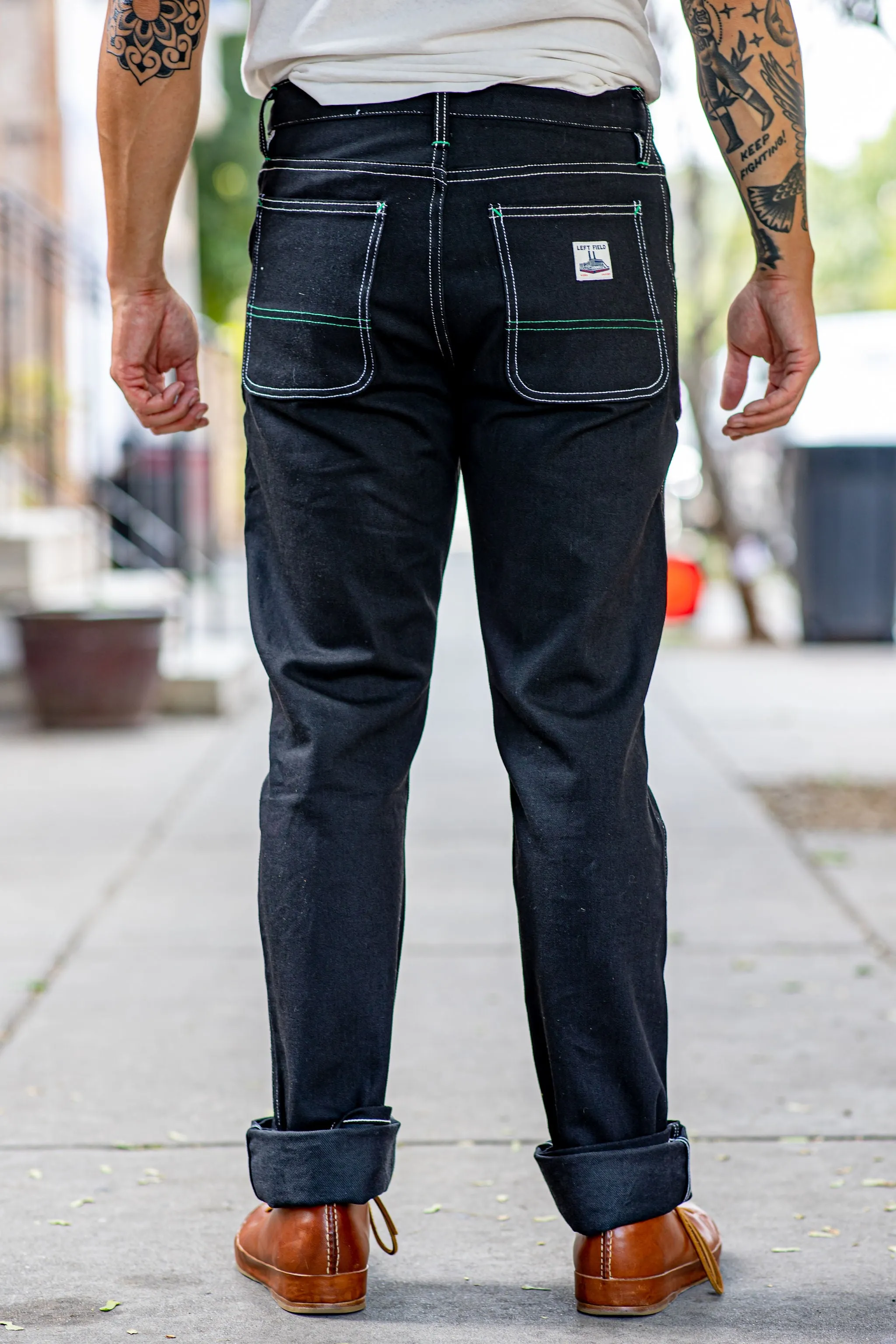 Left Field NYC Work Uniform Denim - Black Diamond sold by Franklin and Poe product image thumbnail 3