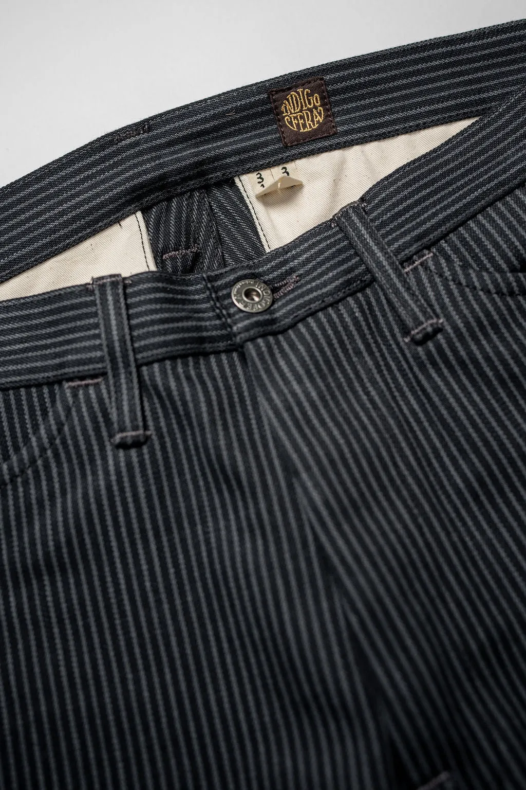 Indigofera Swearengen Pant - Grey/Black Hickory Stripe sold by Franklin and Poe product image thumbnail 5