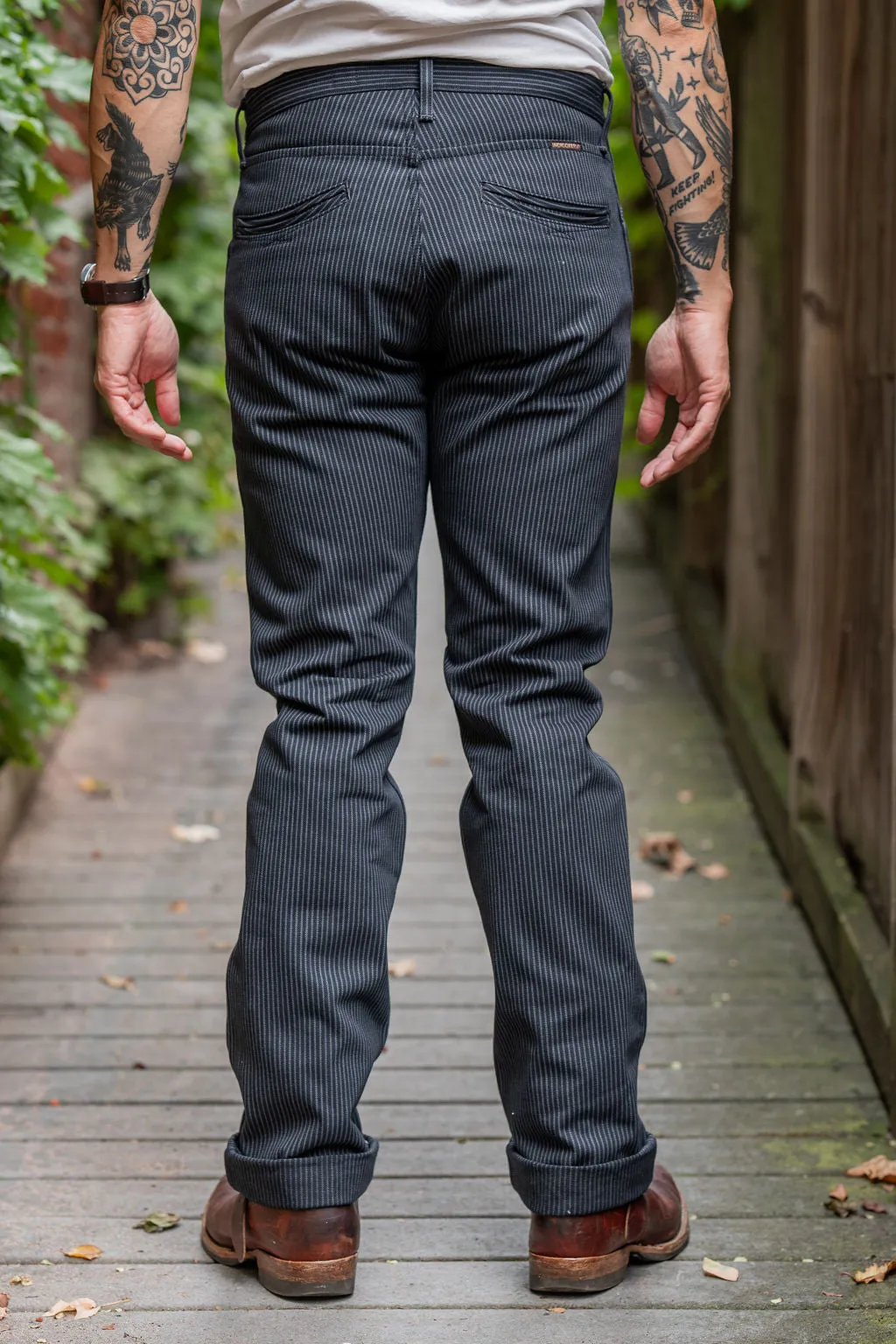 Indigofera Swearengen Pant - Grey/Black Hickory Stripe sold by Franklin and Poe product image thumbnail 2
