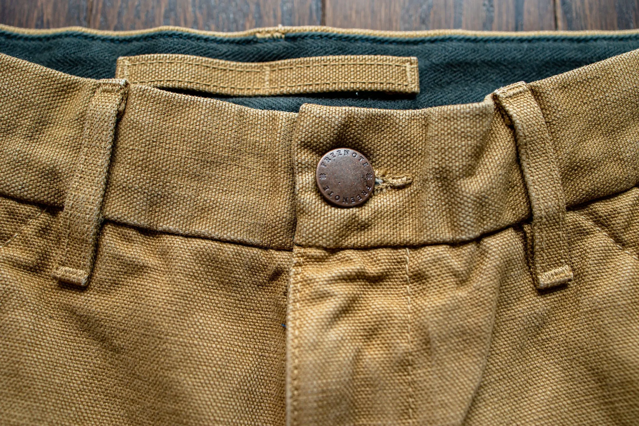 Freenote Cloth Workers Chino Slim Fit - 14oz Slub Tan sold by Franklin and Poe product image thumbnail 5