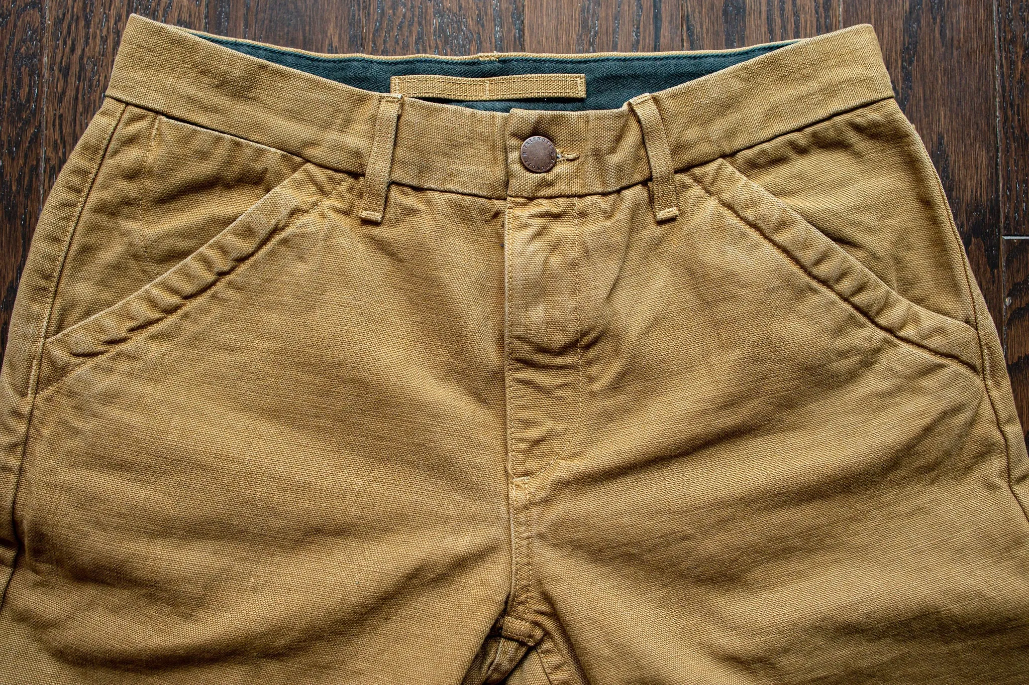 Freenote Cloth Workers Chino Slim Fit - 14oz Slub Tan sold by Franklin and Poe product image thumbnail 4