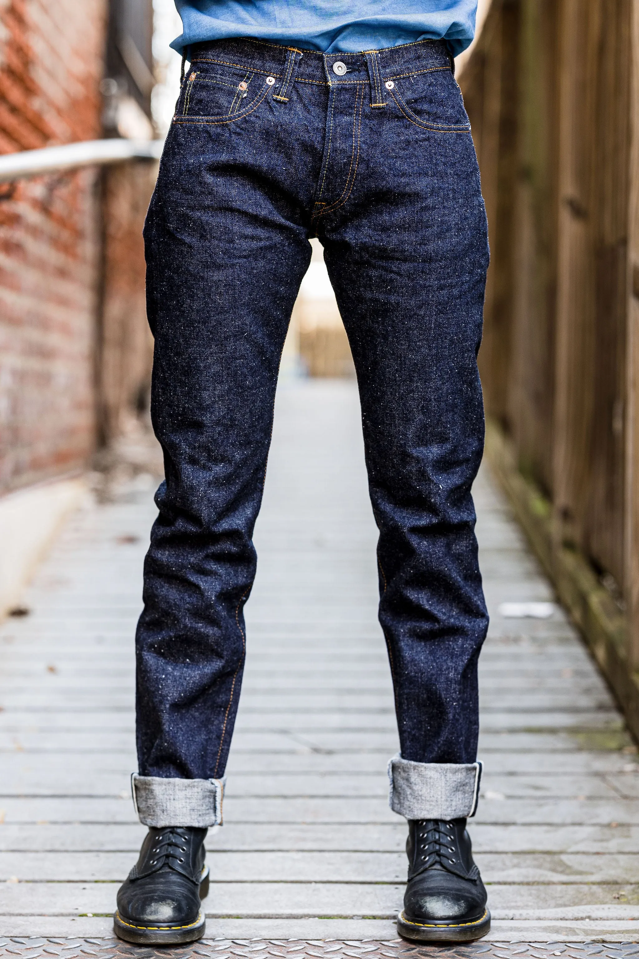 Samurai S0511XXII 15oz Otokogi Selvedge Slim Tapered - One Wash sold by Franklin and Poe