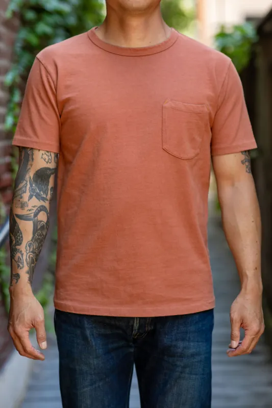 Freenote Cloth 13oz Pocket T-Shirt - Rust sold by Franklin and Poe