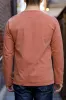 Freenote Cloth 13oz Henley L/S - Rust sold by Franklin and Poe