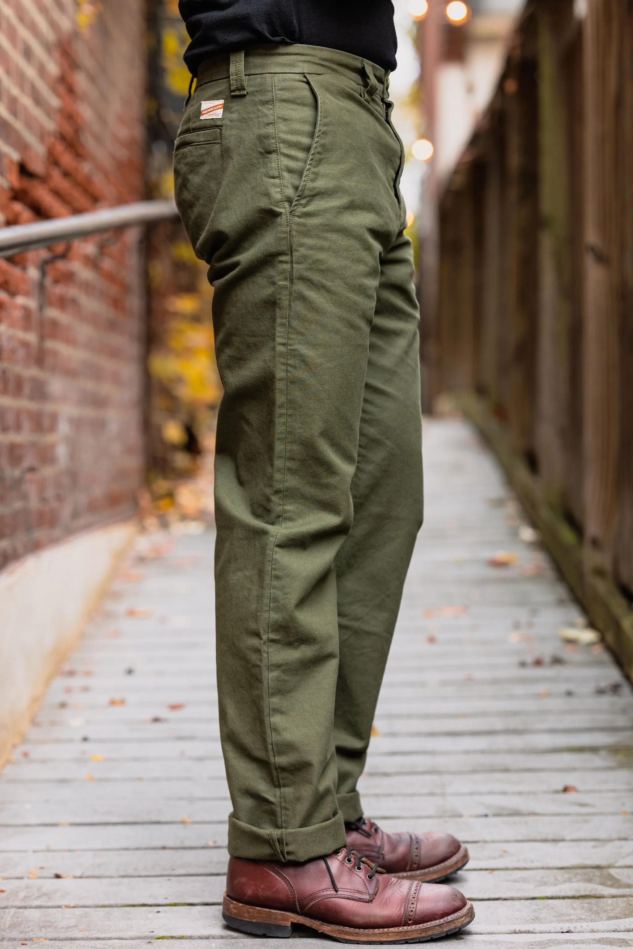 Freenote Cloth Deck Pant - Olive sold by Franklin and Poe product image thumbnail 2